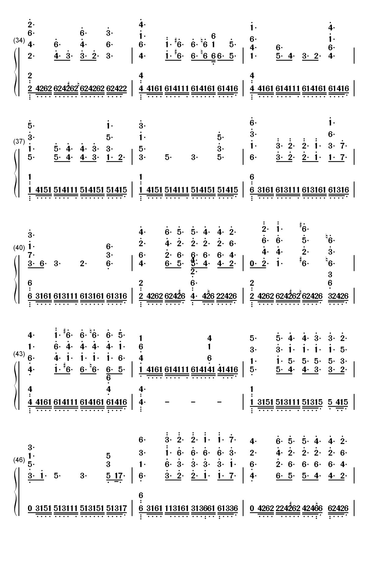 Chevaliers De Sangreal-达芬奇密码OST双手简谱预览3