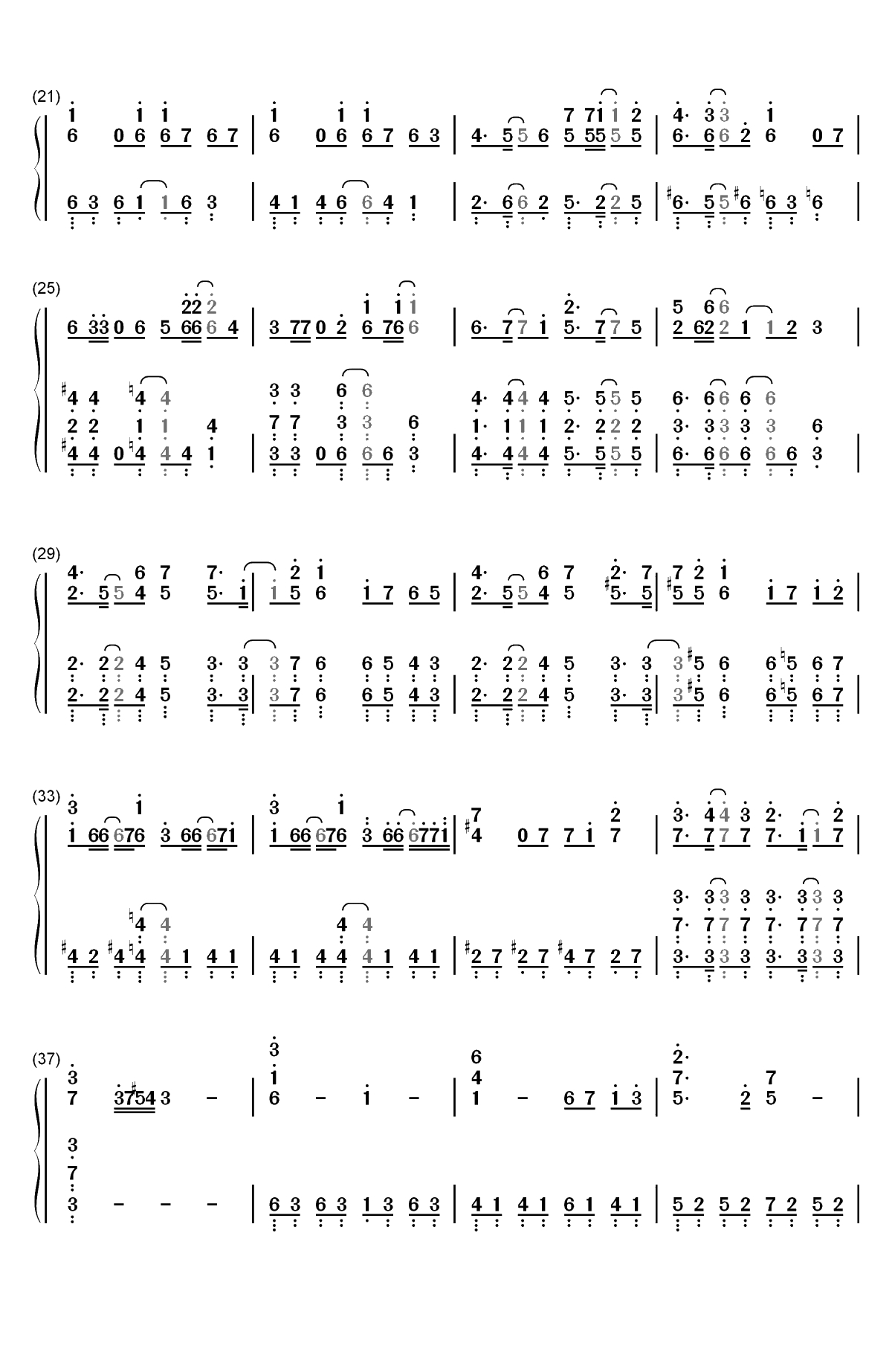DEAREST DROP-末日时在做什么有没有空可以来拯救吗OP双手简谱预览2
