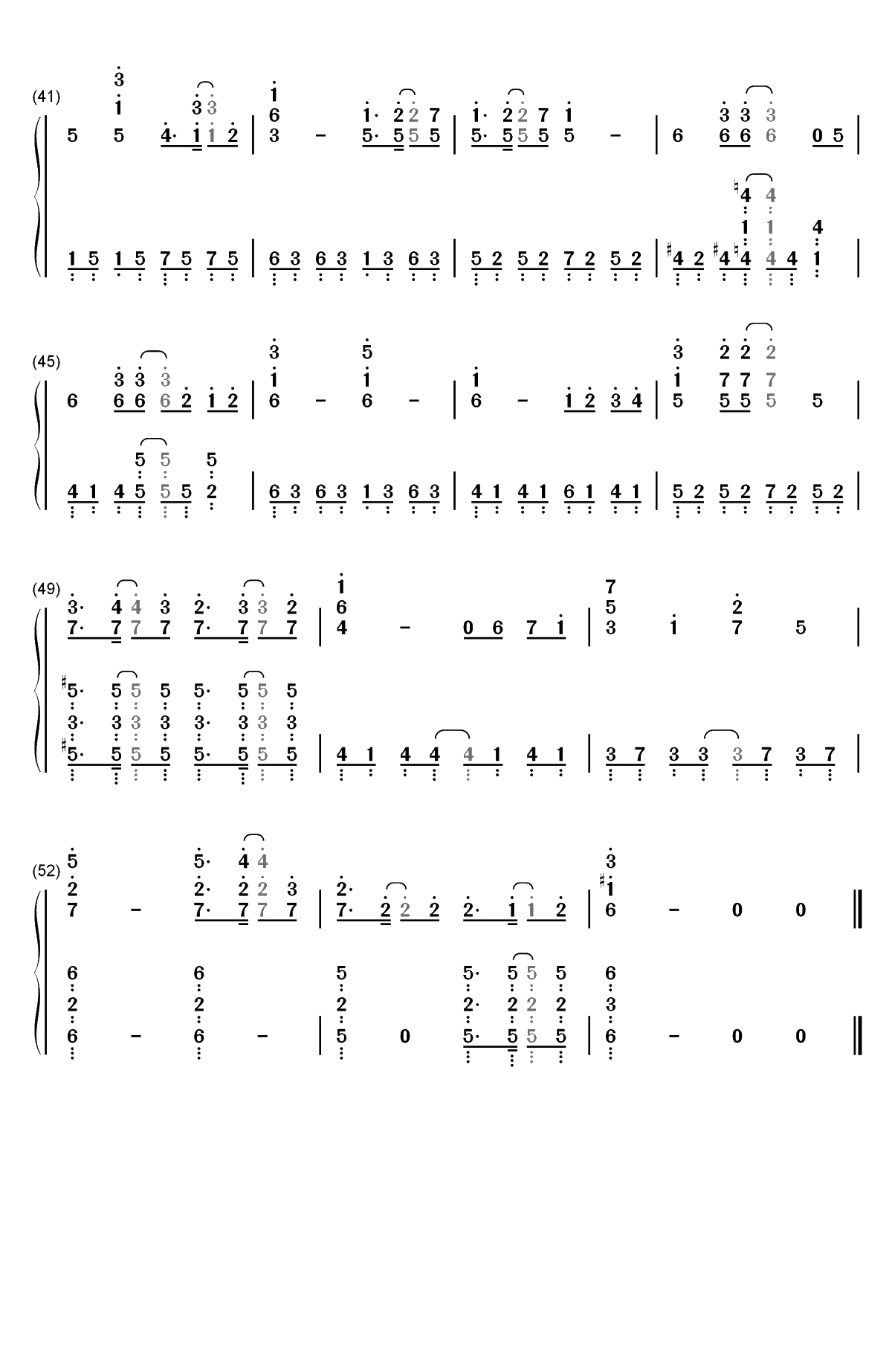 DEAREST DROP-末日时在做什么有没有空可以来拯救吗OP双手简谱预览3