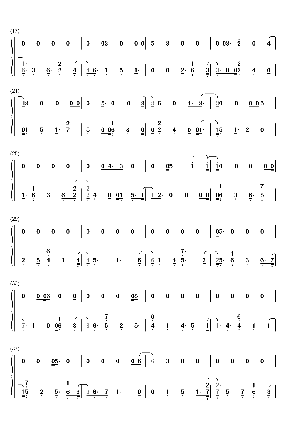 Dear Lover-Little Mix双手简谱预览2