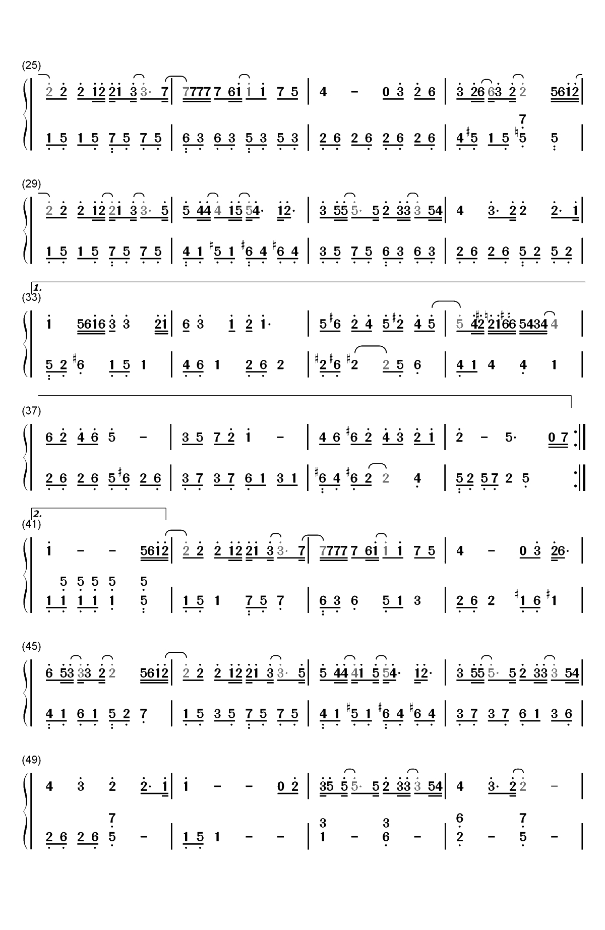 年少有为-华丽独奏版-唱出了年少时的遗憾好扎心双手简谱预览2