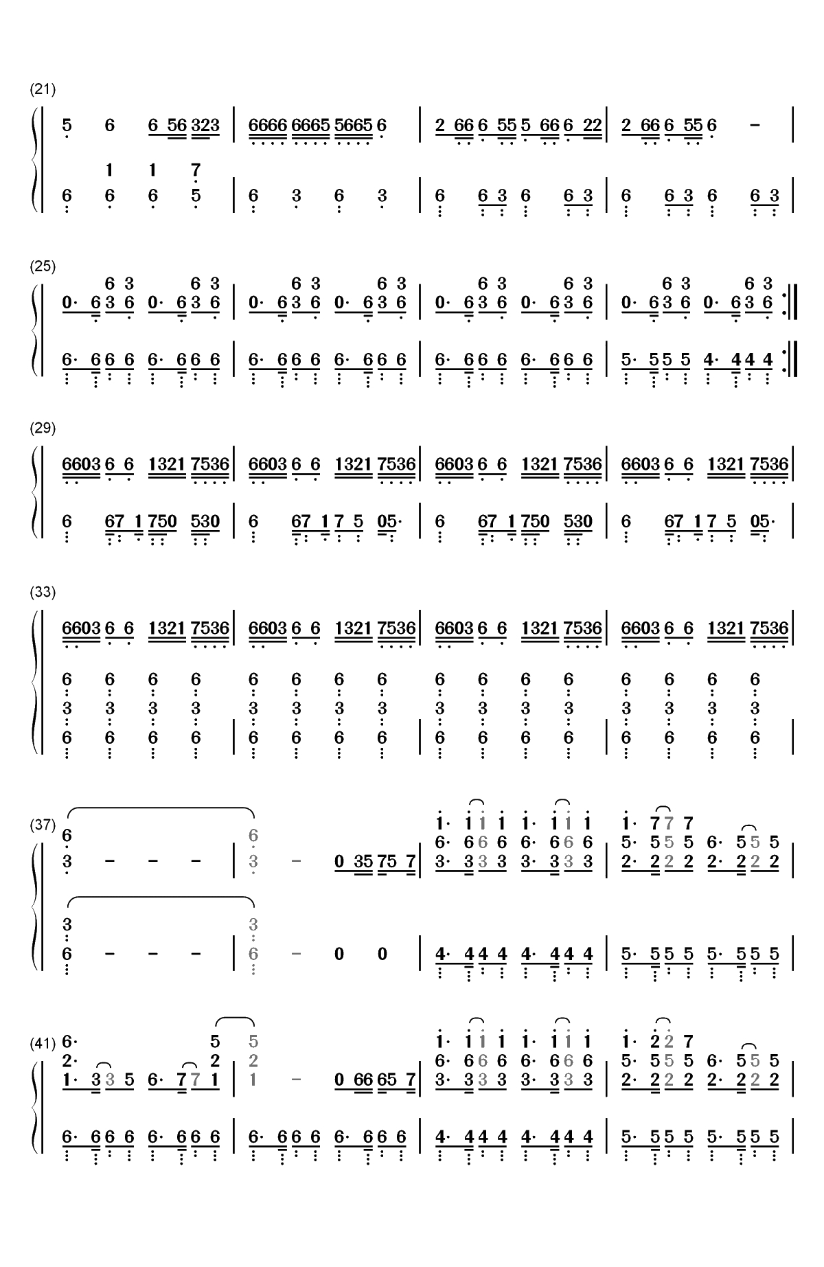 Perfect Time-断剑神曲-七大罪BGM双手简谱预览2