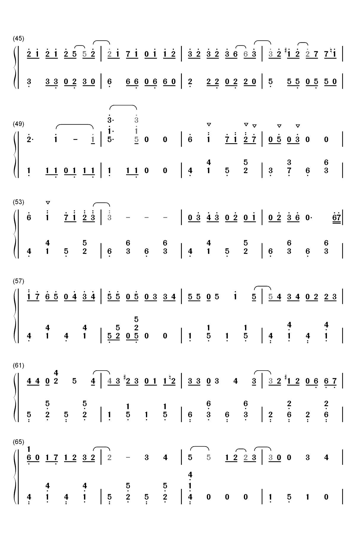 想给你-简易版-十八岁成人纪念单曲双手简谱预览3