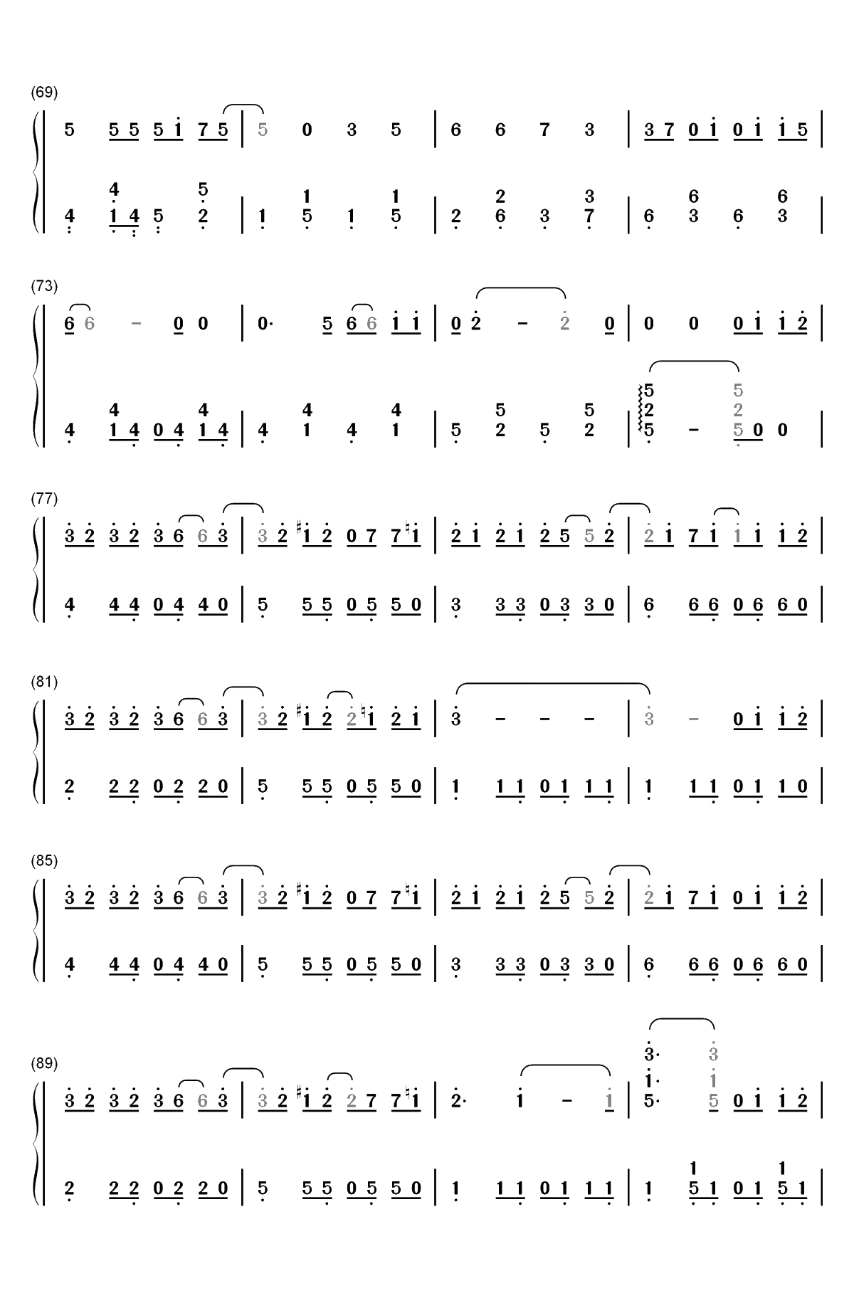 想给你-简易版-十八岁成人纪念单曲双手简谱预览4