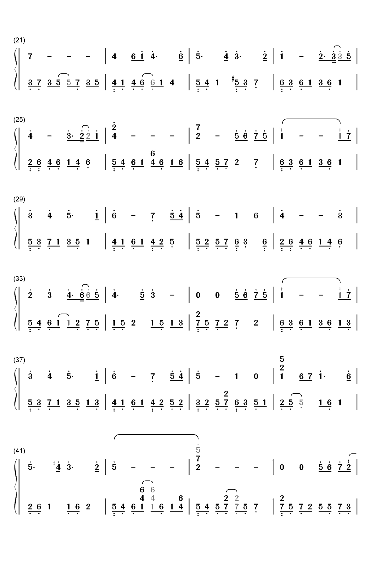 Pastel Reflections-浮光掠影双手简谱预览2