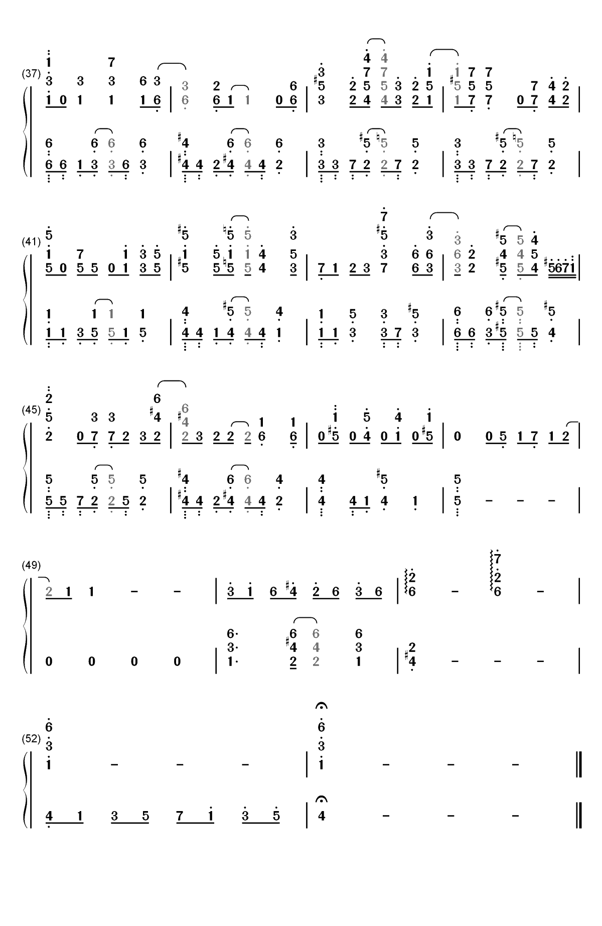 革命前夜-魔法禁书目录ⅢED双手简谱预览3