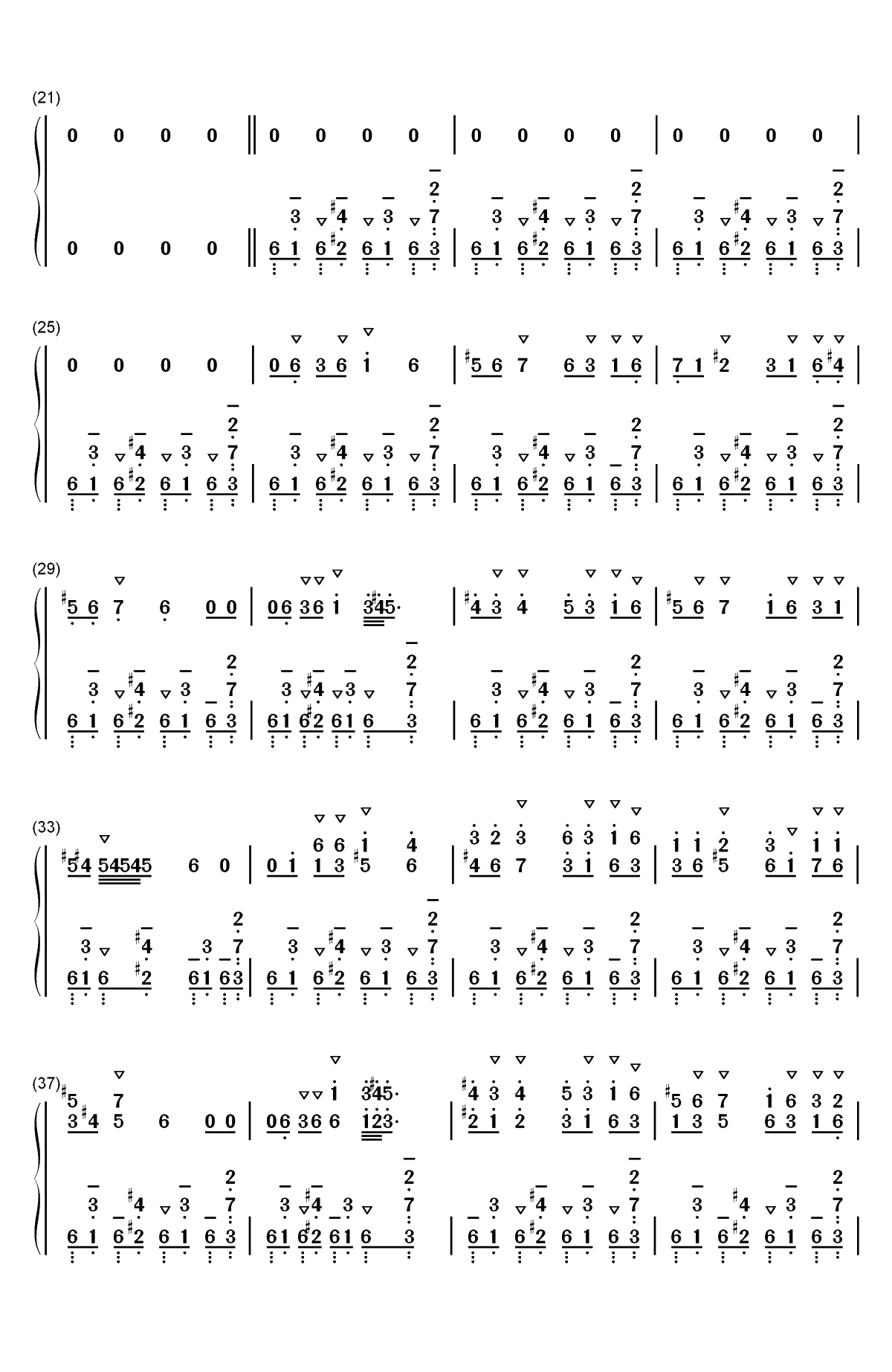 Nyeh Heh Heh-Bonetrousle-Undertale OST双手简谱预览2