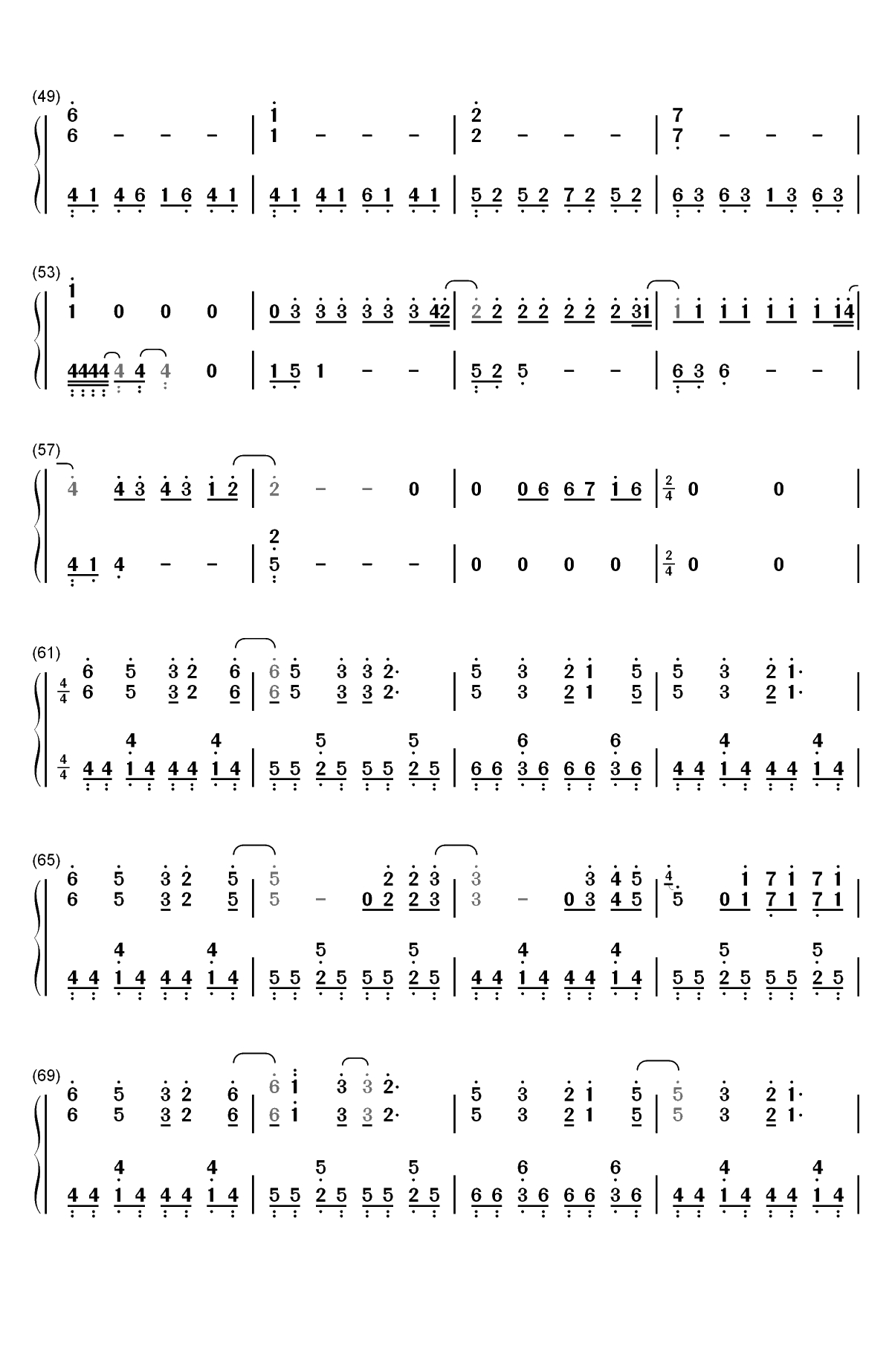 当每颗星星-一出好戏主题曲双手简谱预览3