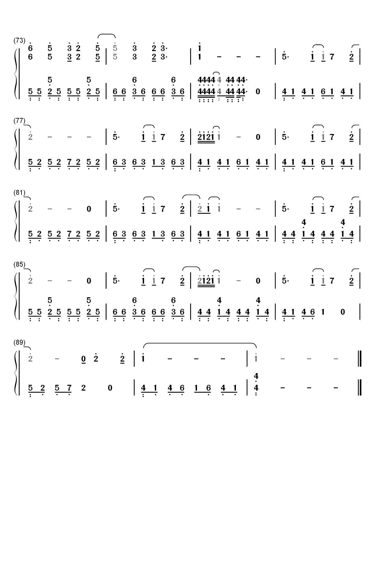 当每颗星星-一出好戏主题曲双手简谱预览4