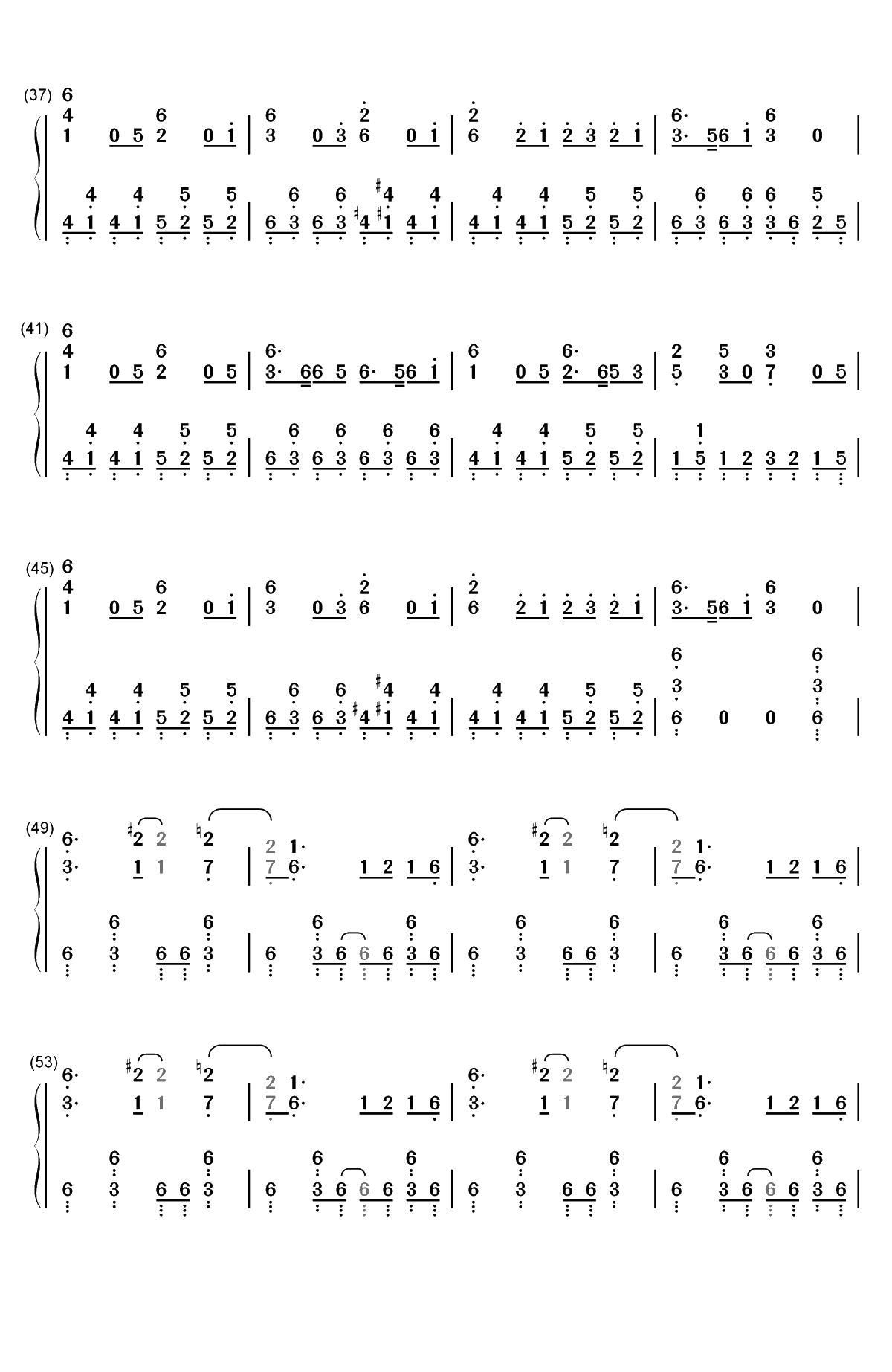 インビジブル-GUMI &镜音リン双手简谱预览3