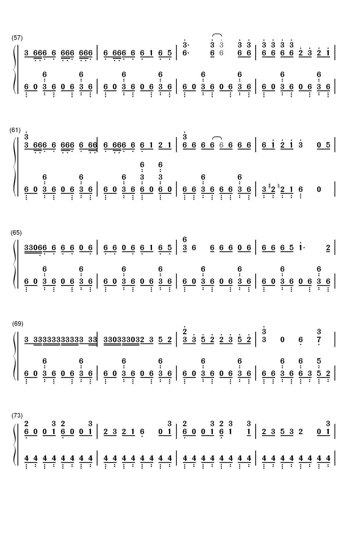 インビジブル-GUMI &镜音リン双手简谱预览4