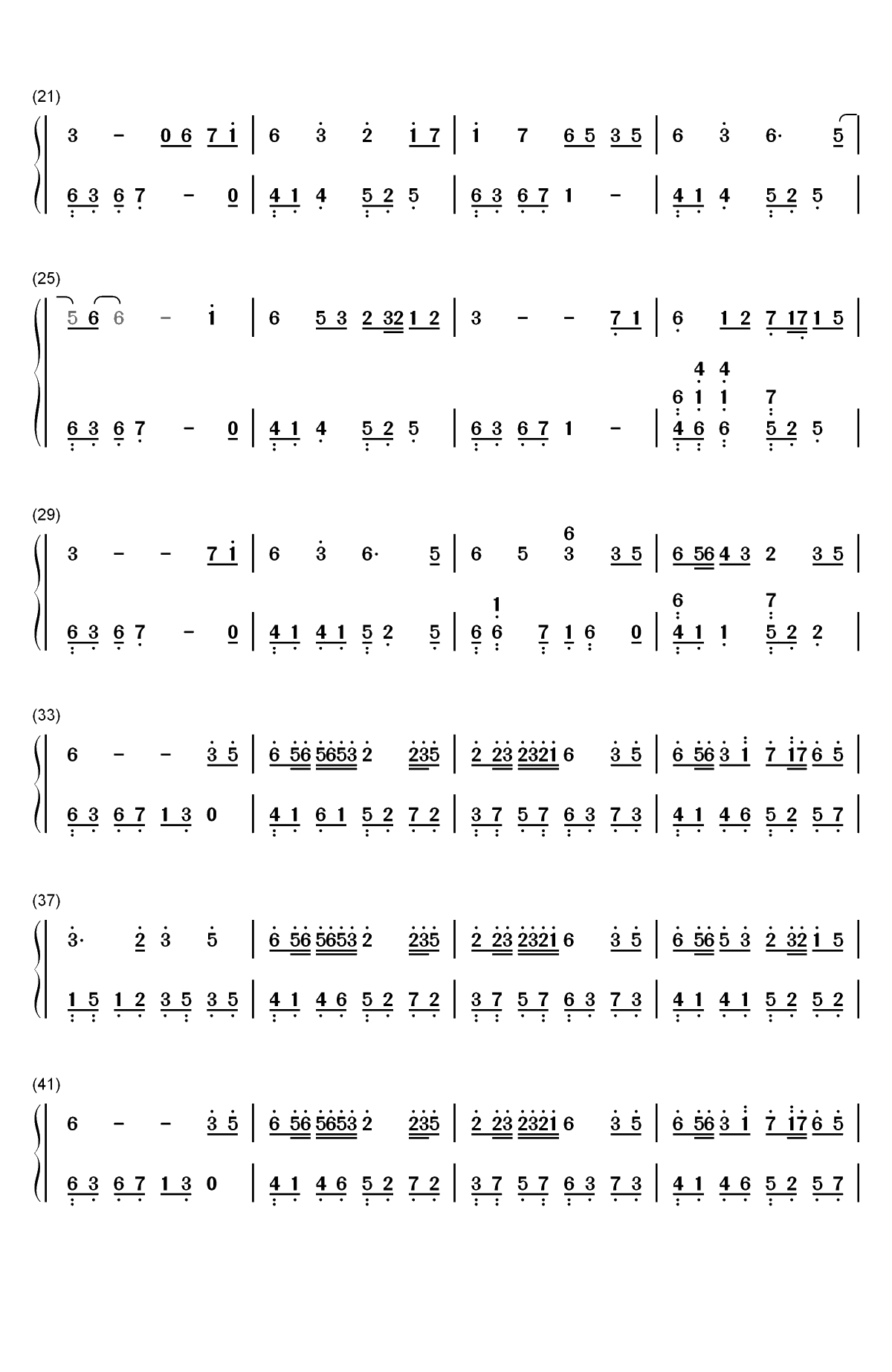 Windy Hill-很美的钢琴曲双手简谱预览2