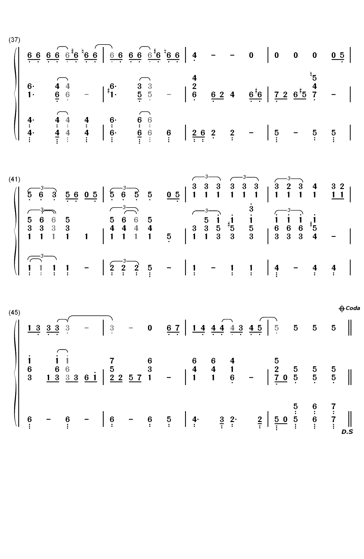 Thank You For The Music-ABBA双手简谱预览4