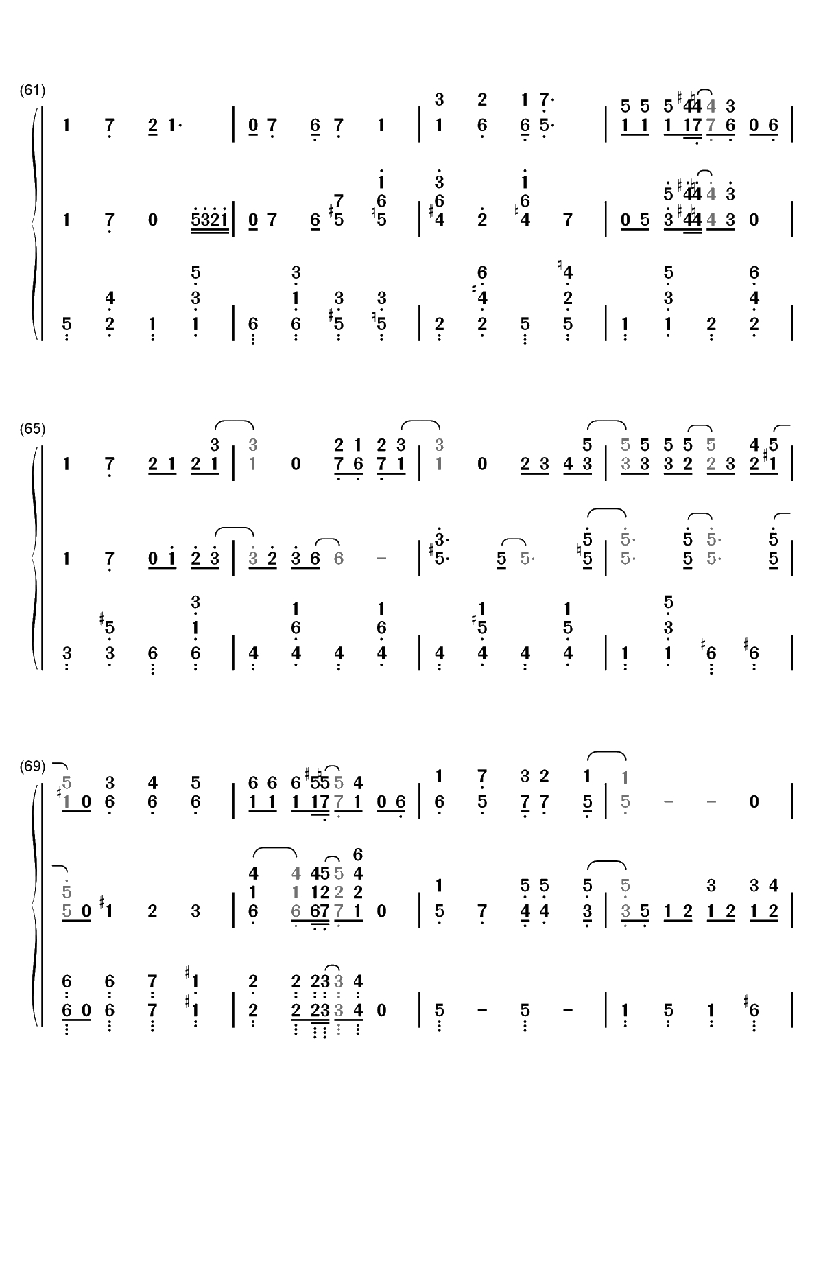 Thank You For The Music-ABBA双手简谱预览6