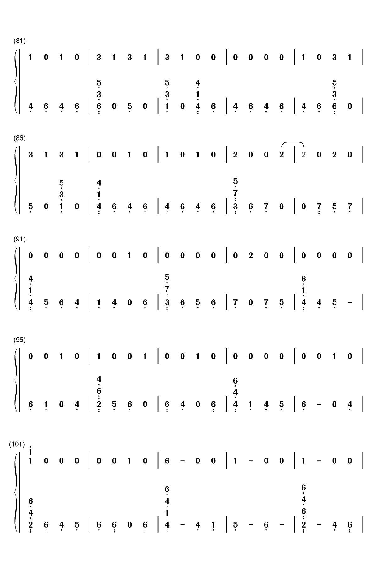 Hostage-Billie Eilish双手简谱预览4