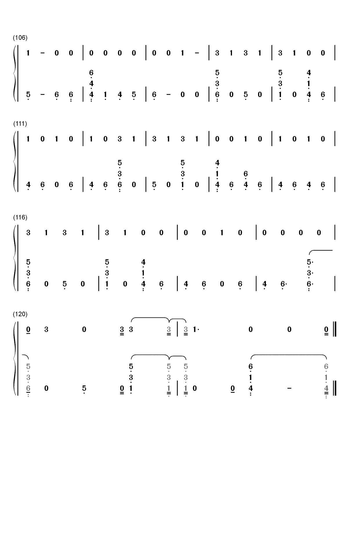 Hostage-Billie Eilish双手简谱预览5