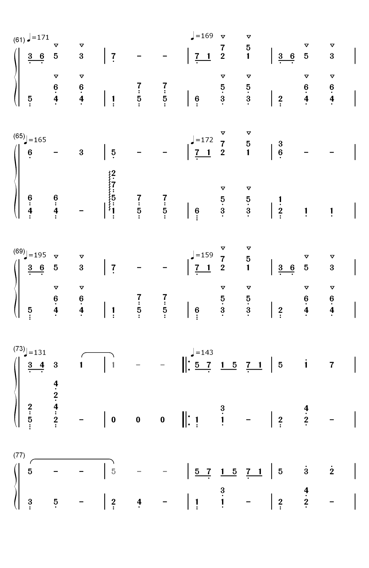 水面のワルツ-水面华尔兹双手简谱预览4