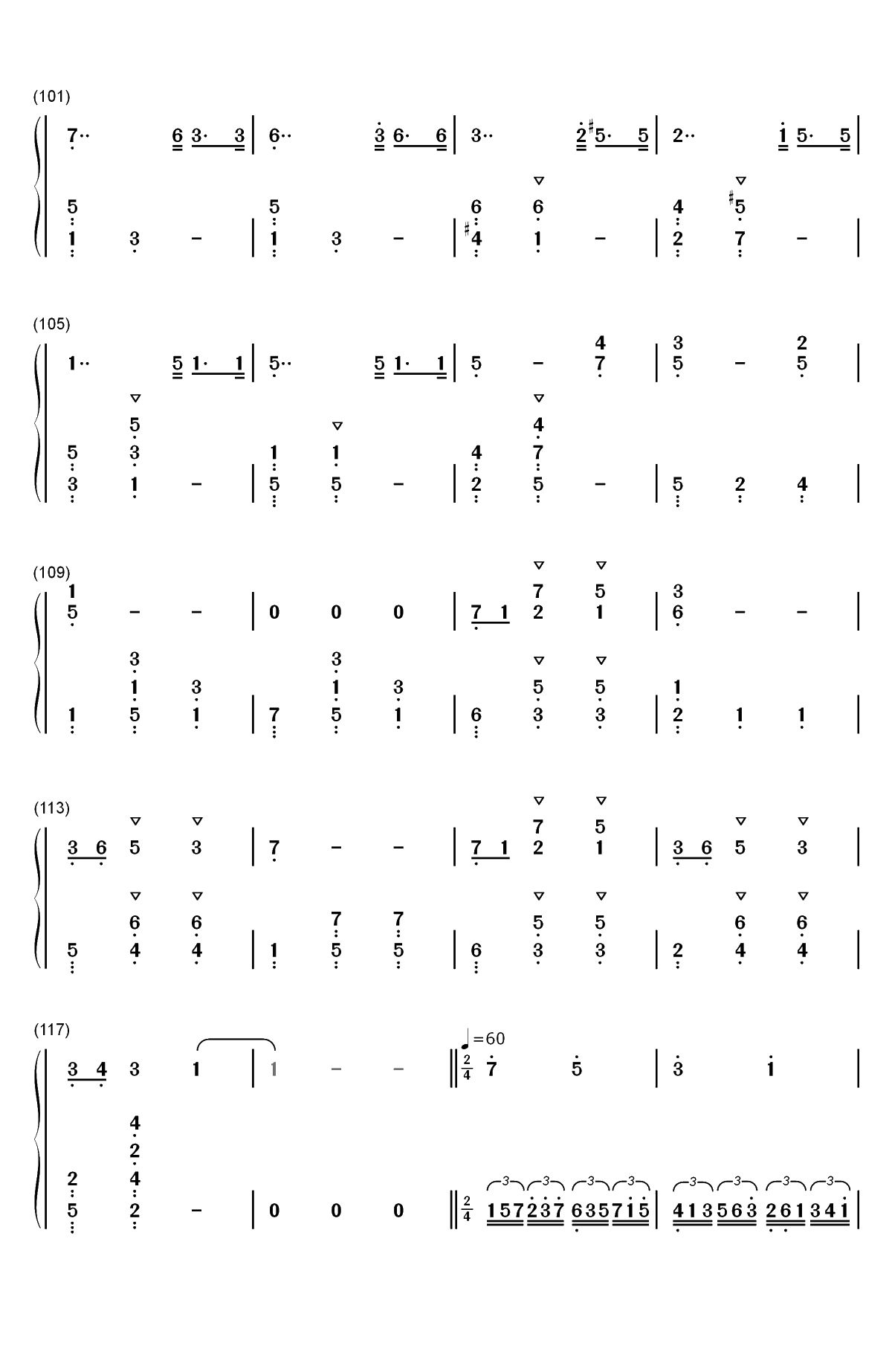 水面のワルツ-水面华尔兹双手简谱预览6