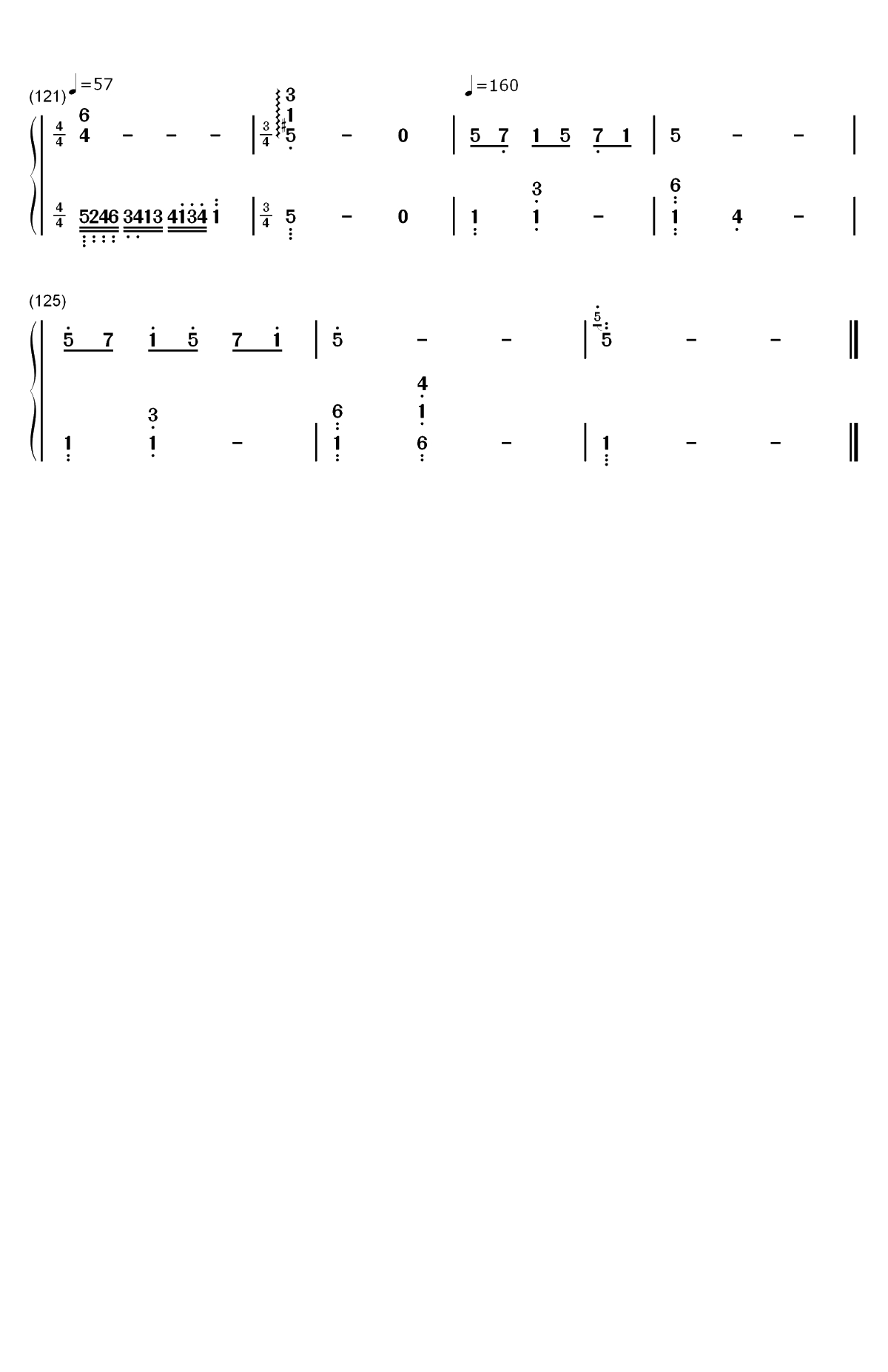 水面のワルツ-水面华尔兹双手简谱预览7