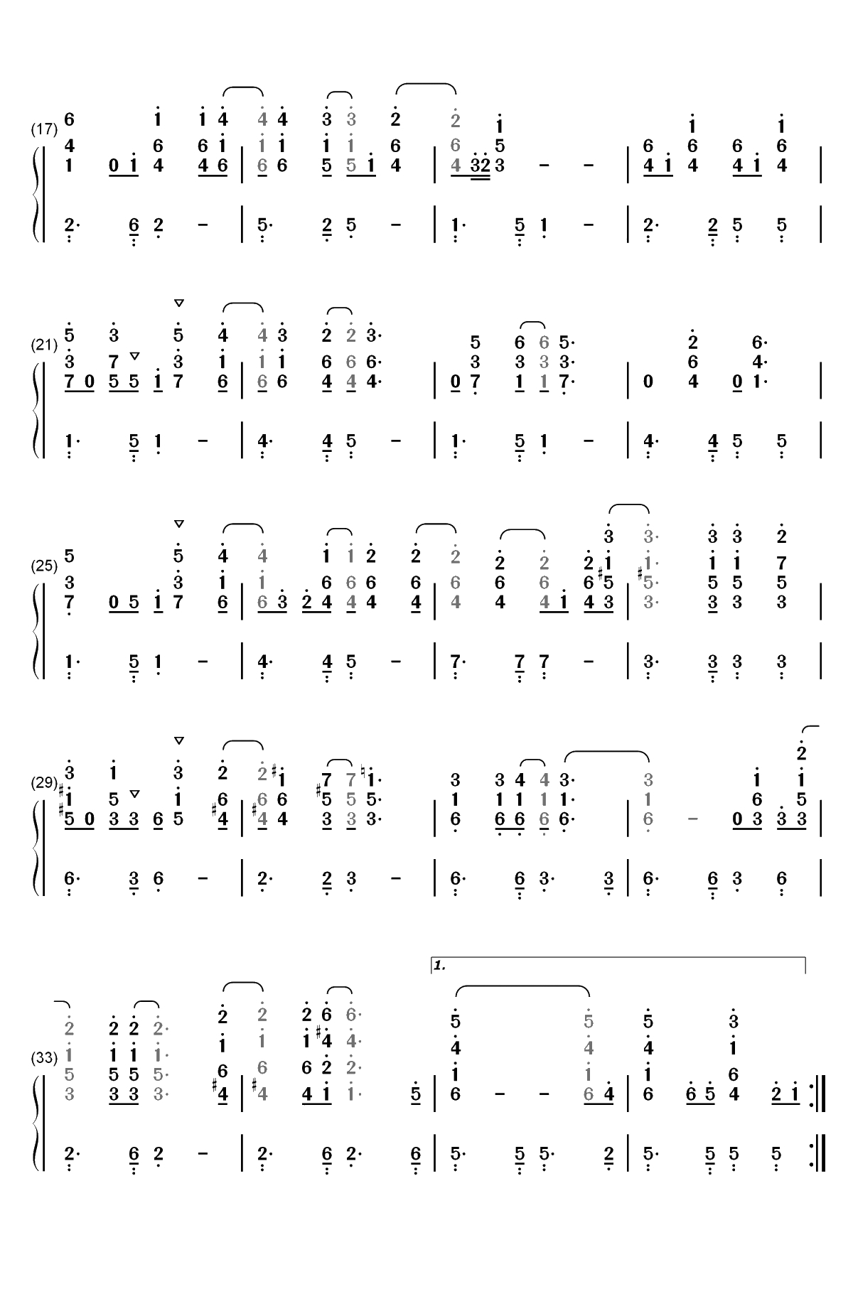 You Are The Sunshine Of My Life-Stevie Wonder双手简谱预览2