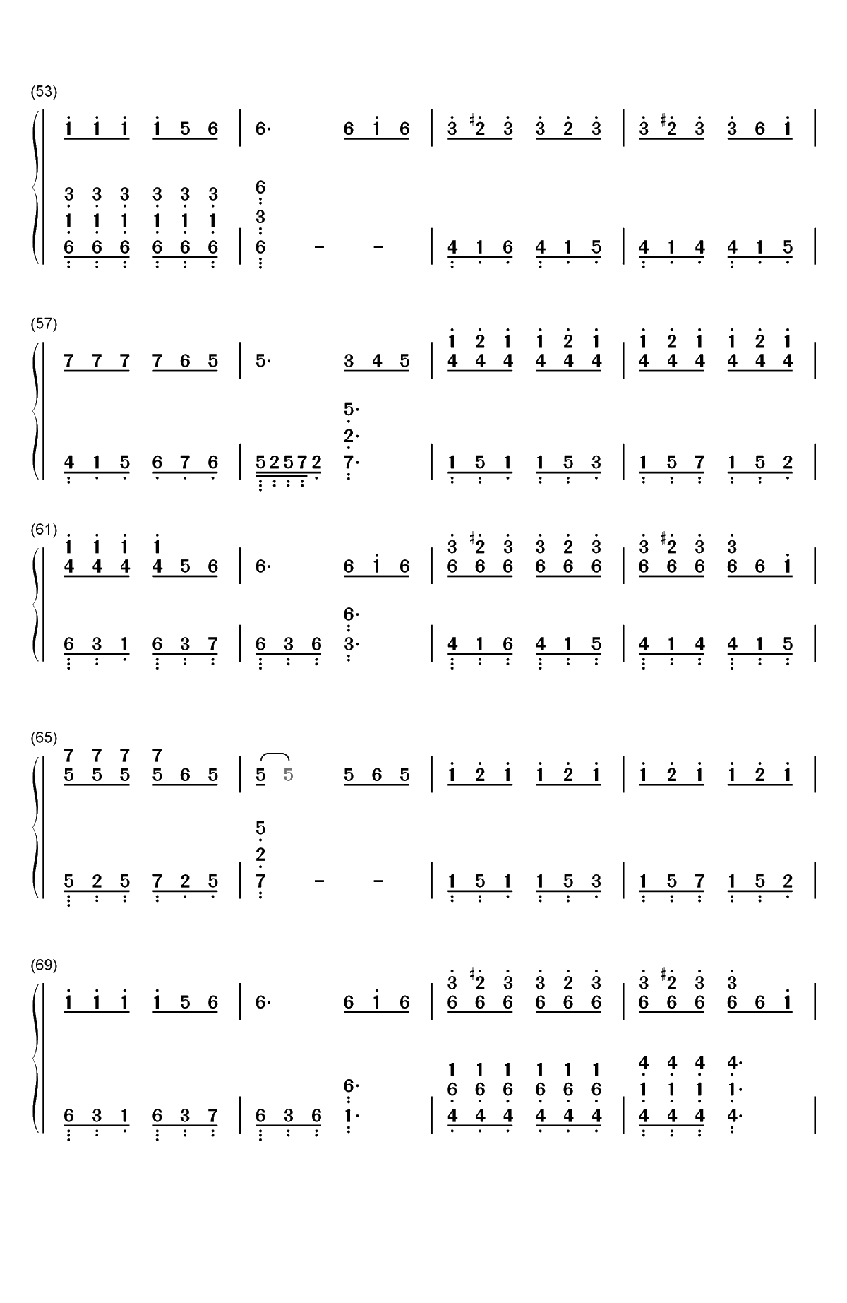 小半-华丽版双手简谱预览4