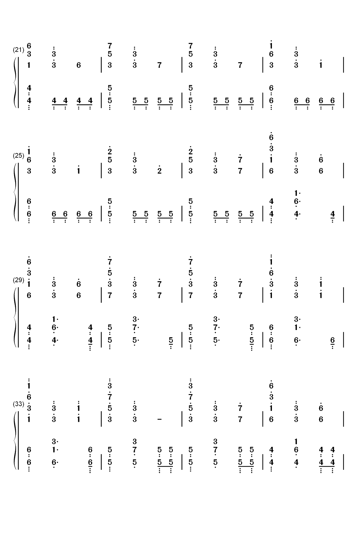 First Step-星际穿越OST双手简谱预览2
