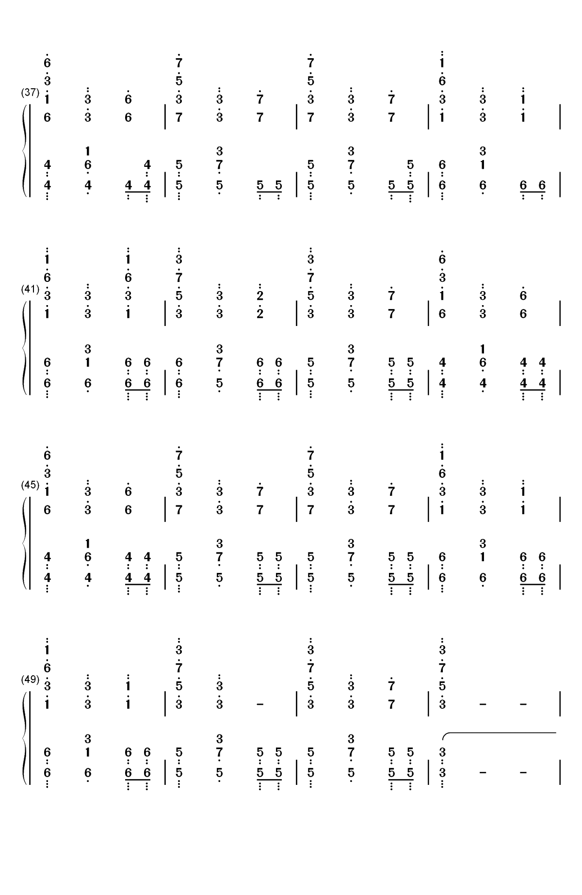 First Step-星际穿越OST双手简谱预览3