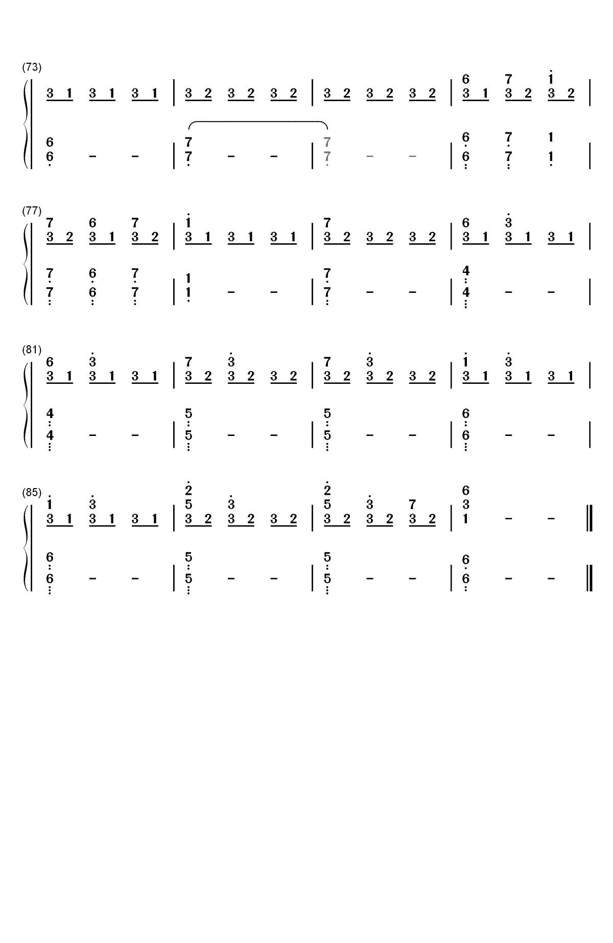 First Step-星际穿越OST双手简谱预览5