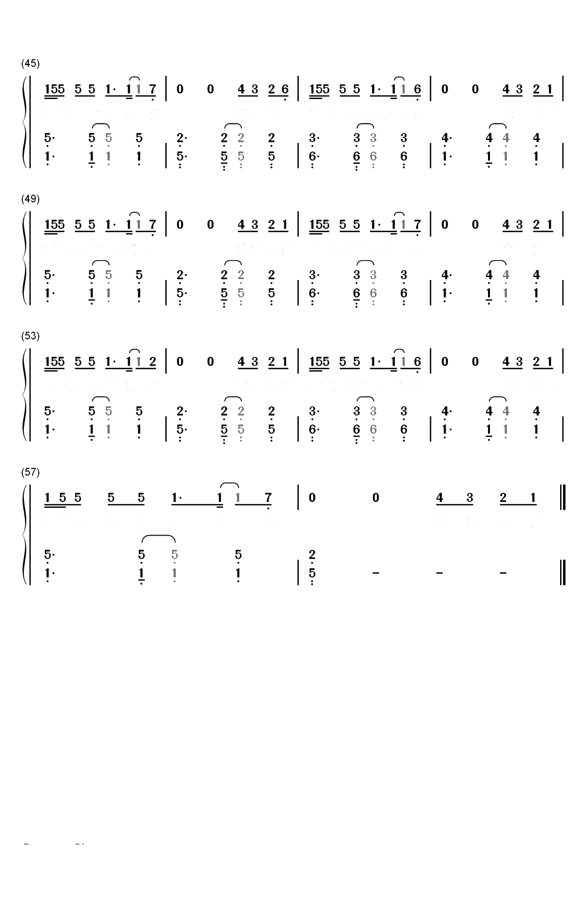 光年之外-《太空旅客》中文主题曲双手简谱预览3