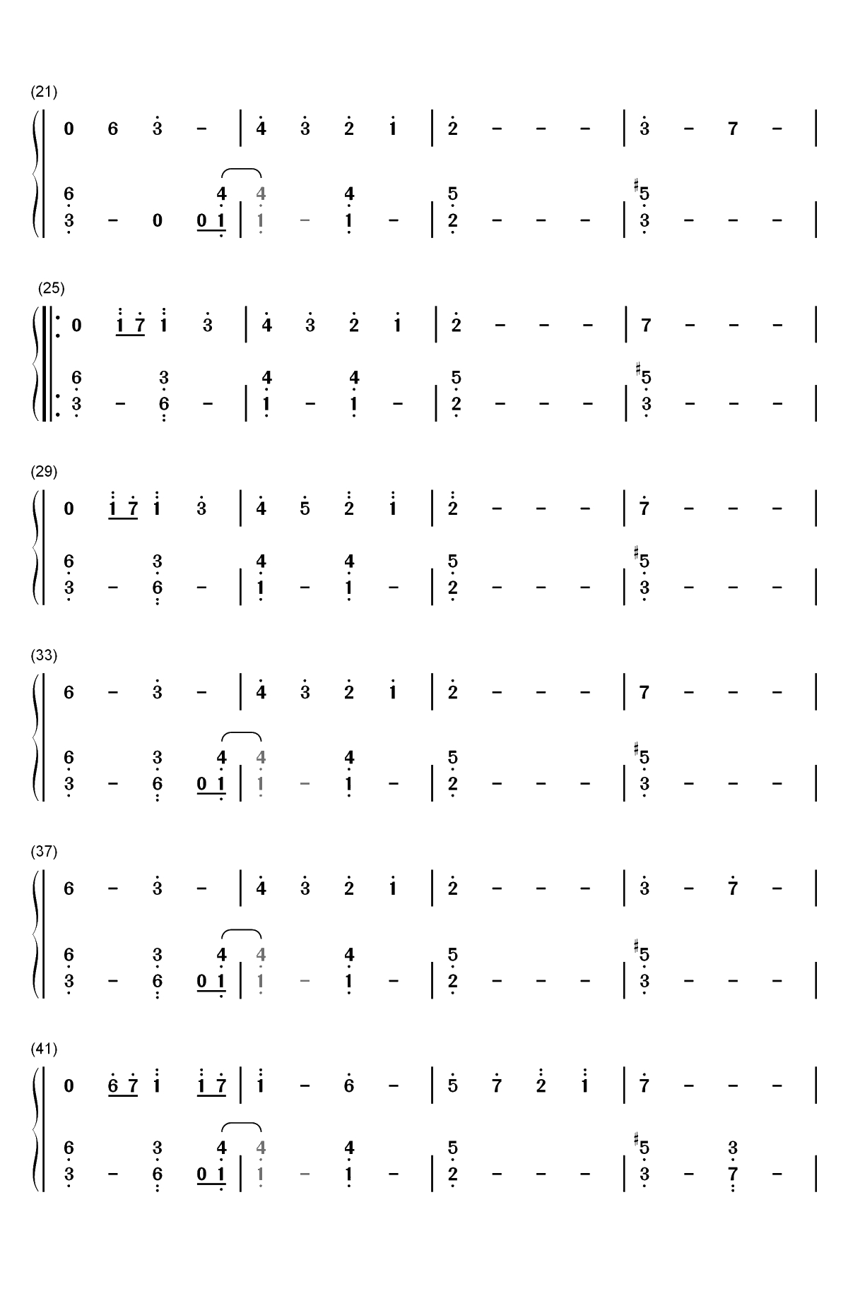 风一样的勇士-地下城与勇士原声带双手简谱预览2