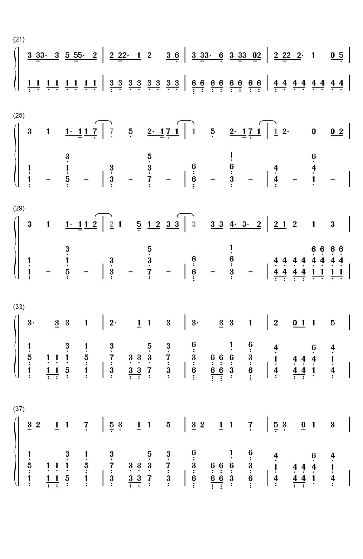 Spring Day-防弹少年团双手简谱预览2