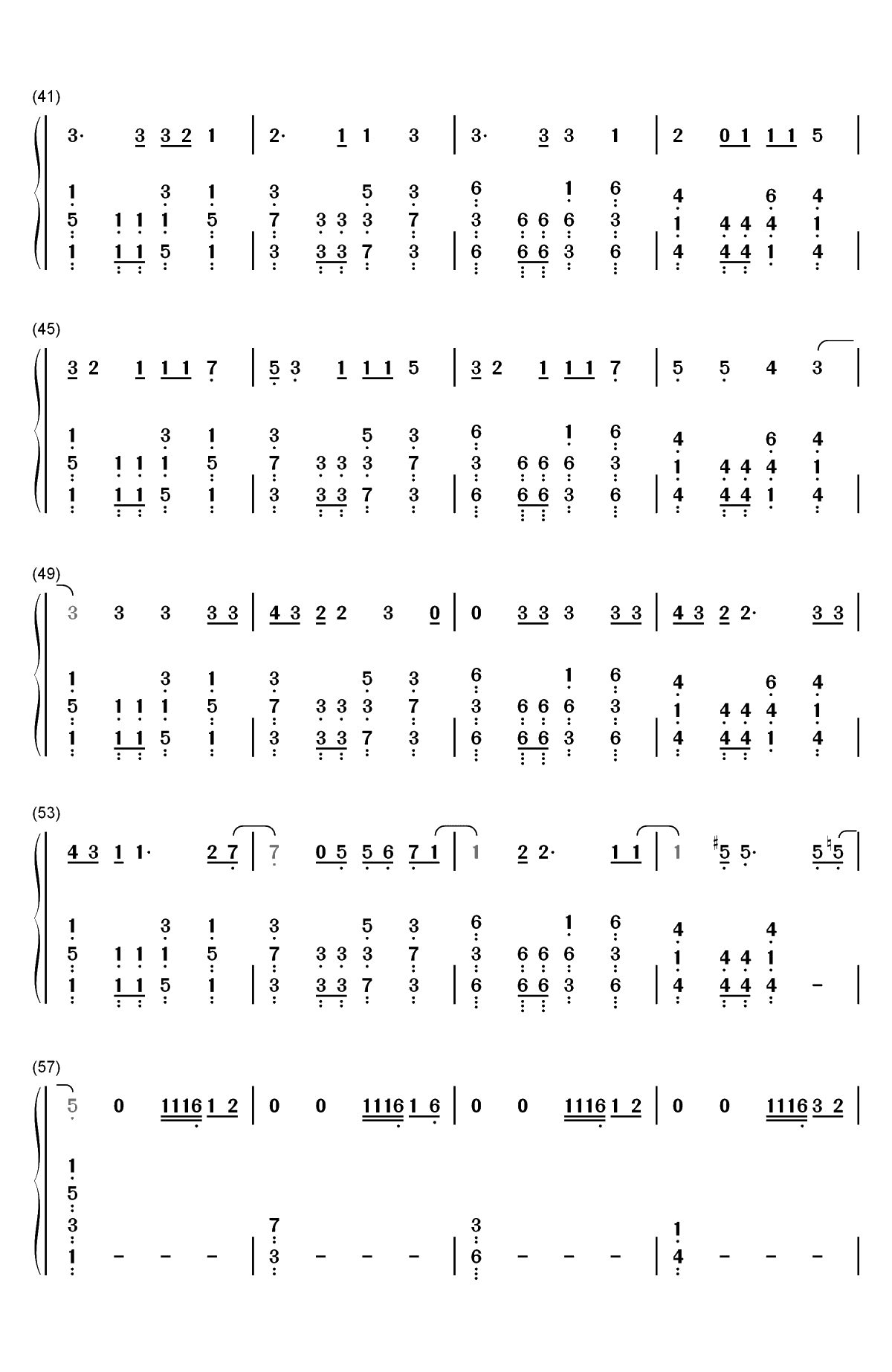 Spring Day-防弹少年团双手简谱预览3