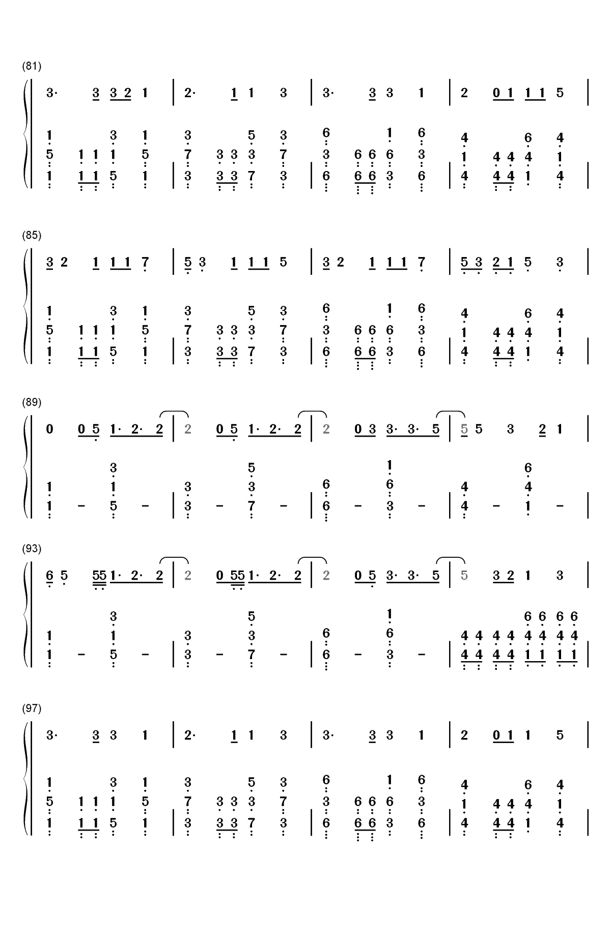 Spring Day-防弹少年团双手简谱预览5