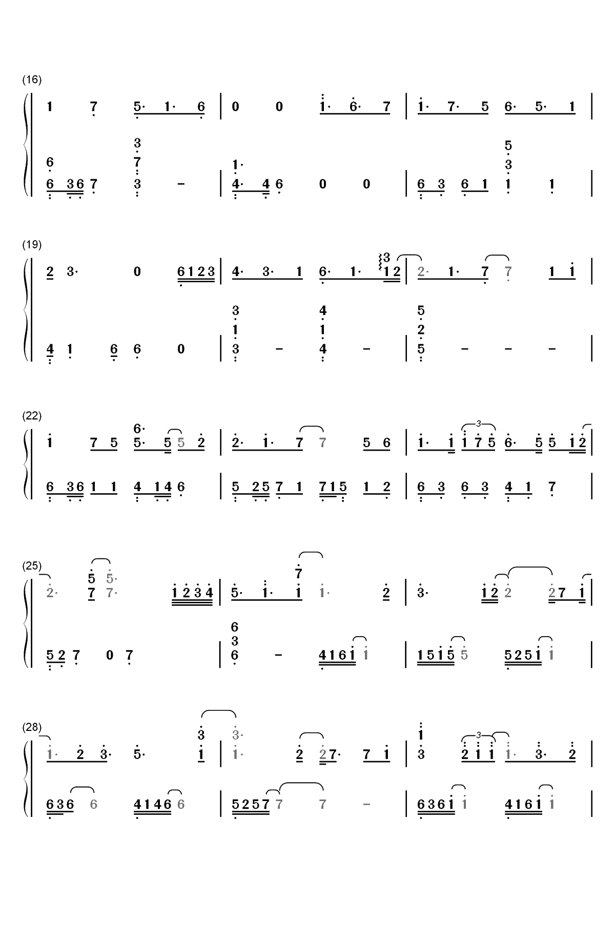 Hold On a Little Longer-Xeuphoria双手简谱预览2