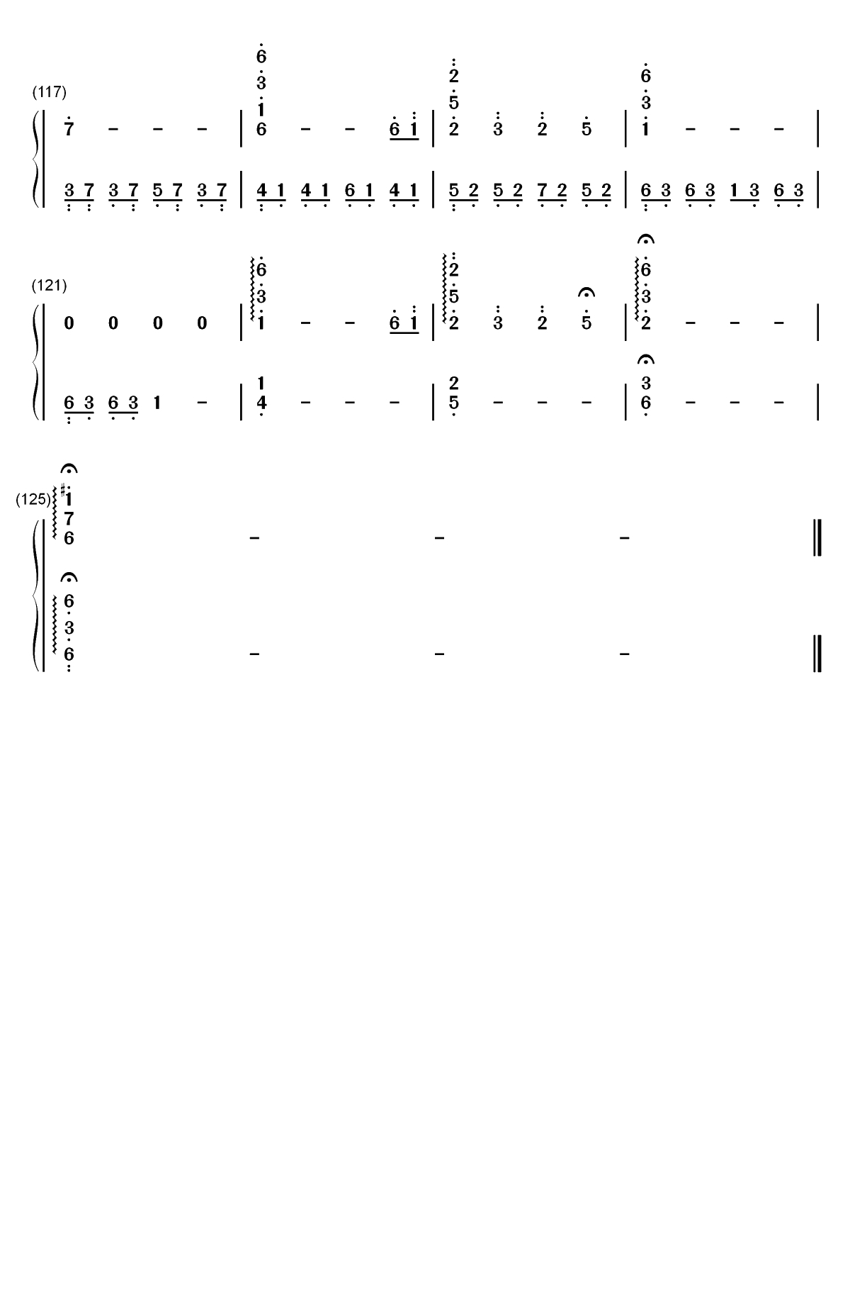渡る者の途絶えた桥-东方地灵殿二面道中曲双手简谱预览6