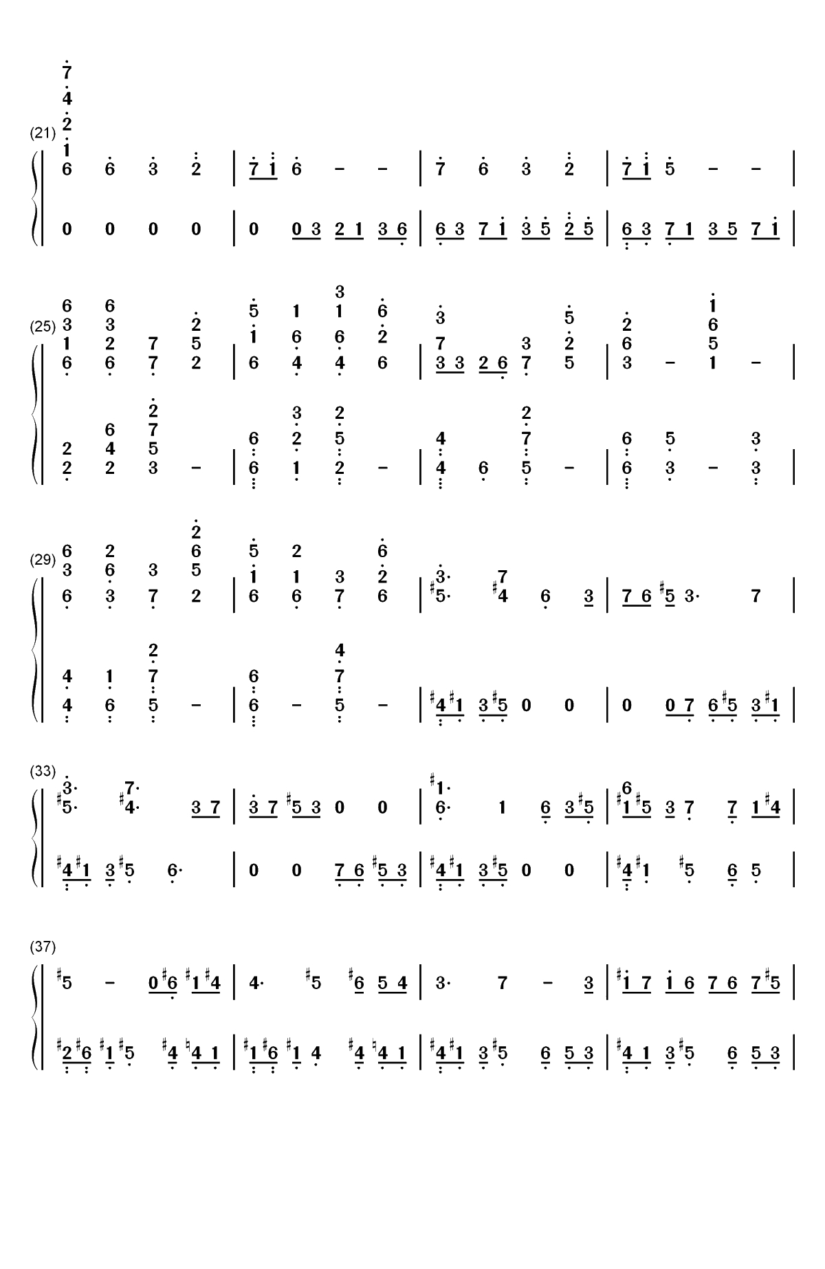 极北の民-最终幻想Ⅹ插曲双手简谱预览2