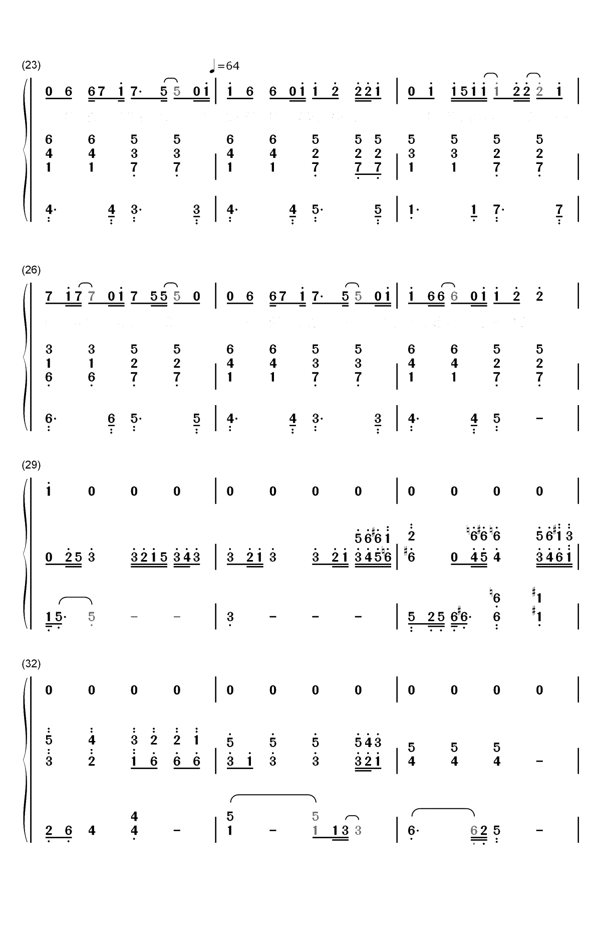 相信-孙燕姿双手简谱预览3
