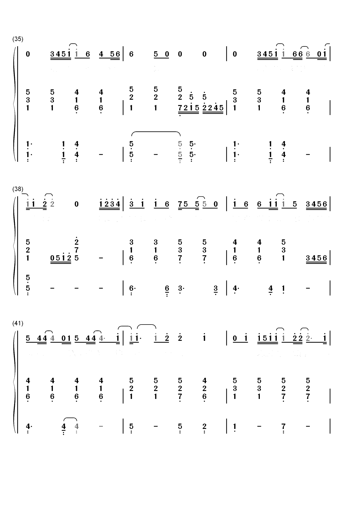 相信-孙燕姿双手简谱预览4