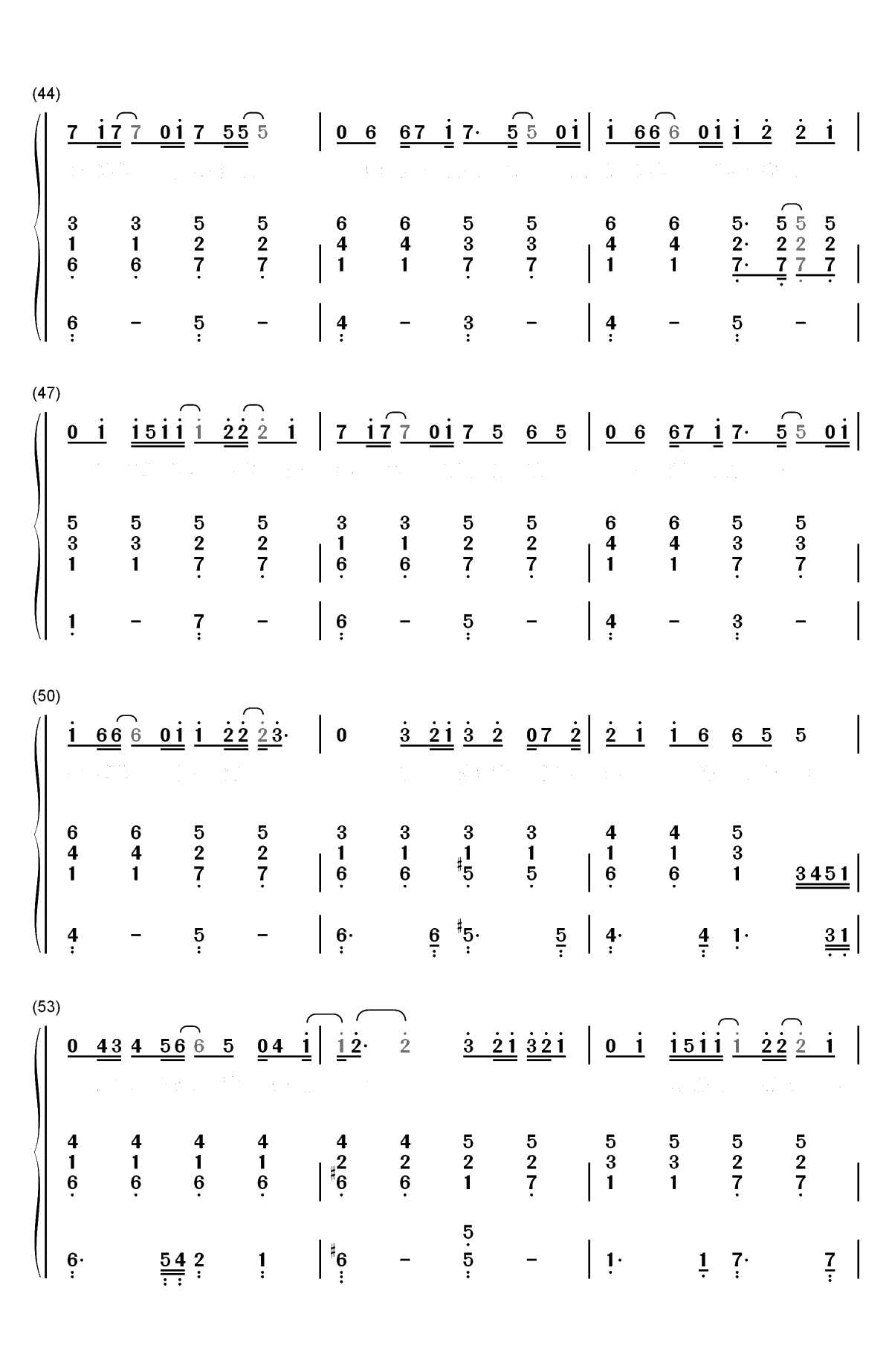 相信-孙燕姿双手简谱预览5