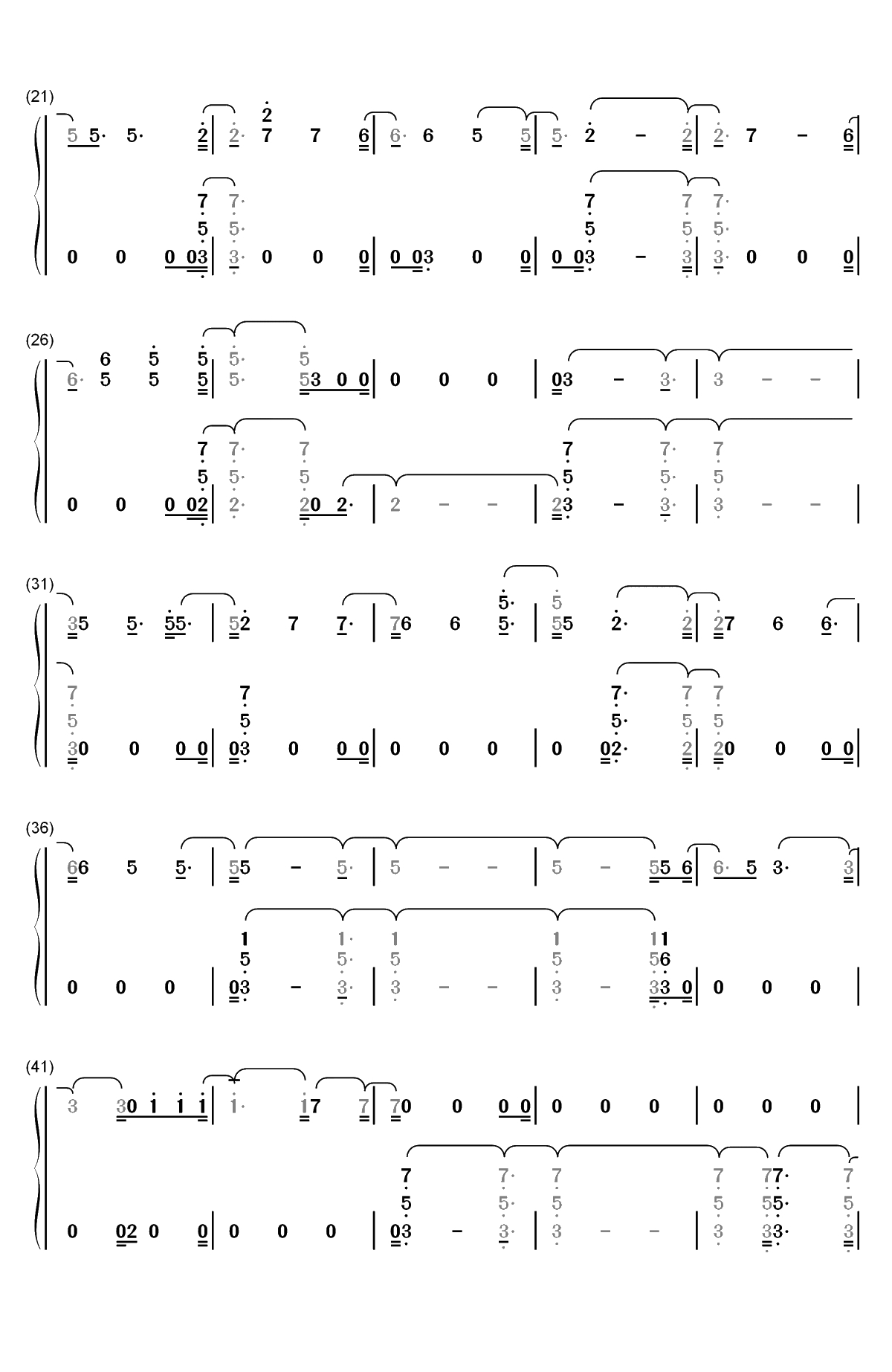 Look What I Found-一个明星的诞生OST双手简谱预览2