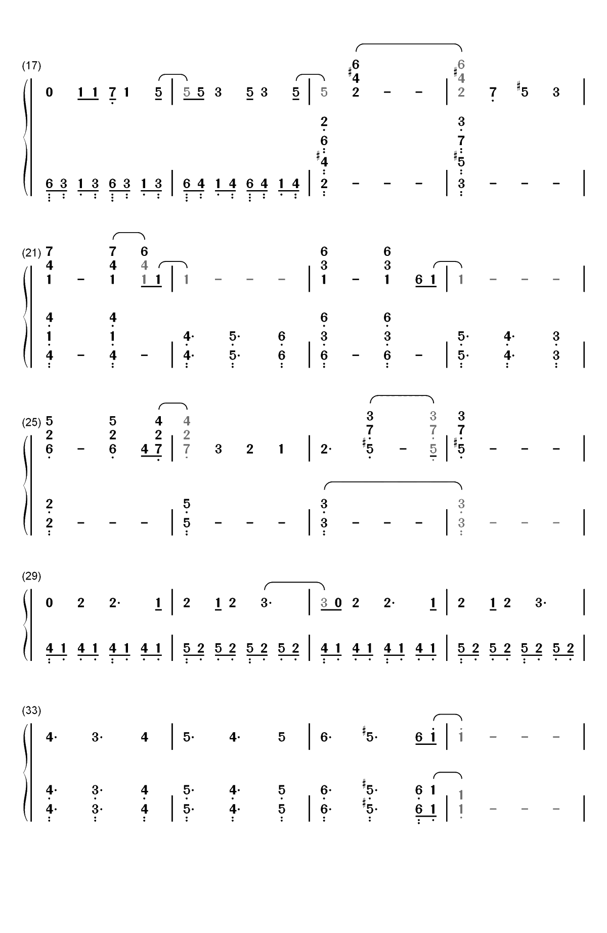 Fighting Gold-JOJO的奇妙冒险黄金之风OP双手简谱预览2