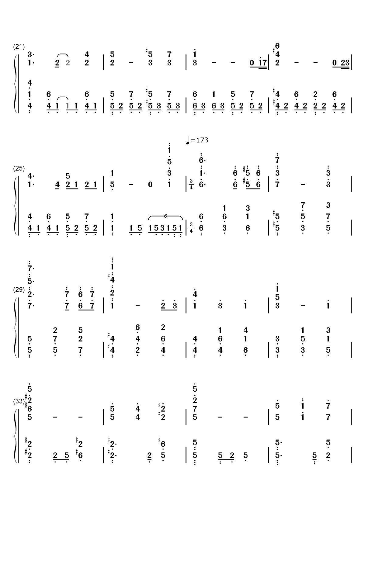 星のダイアローグ-少女☆歌剧 Revue Starlight OP双手简谱预览2