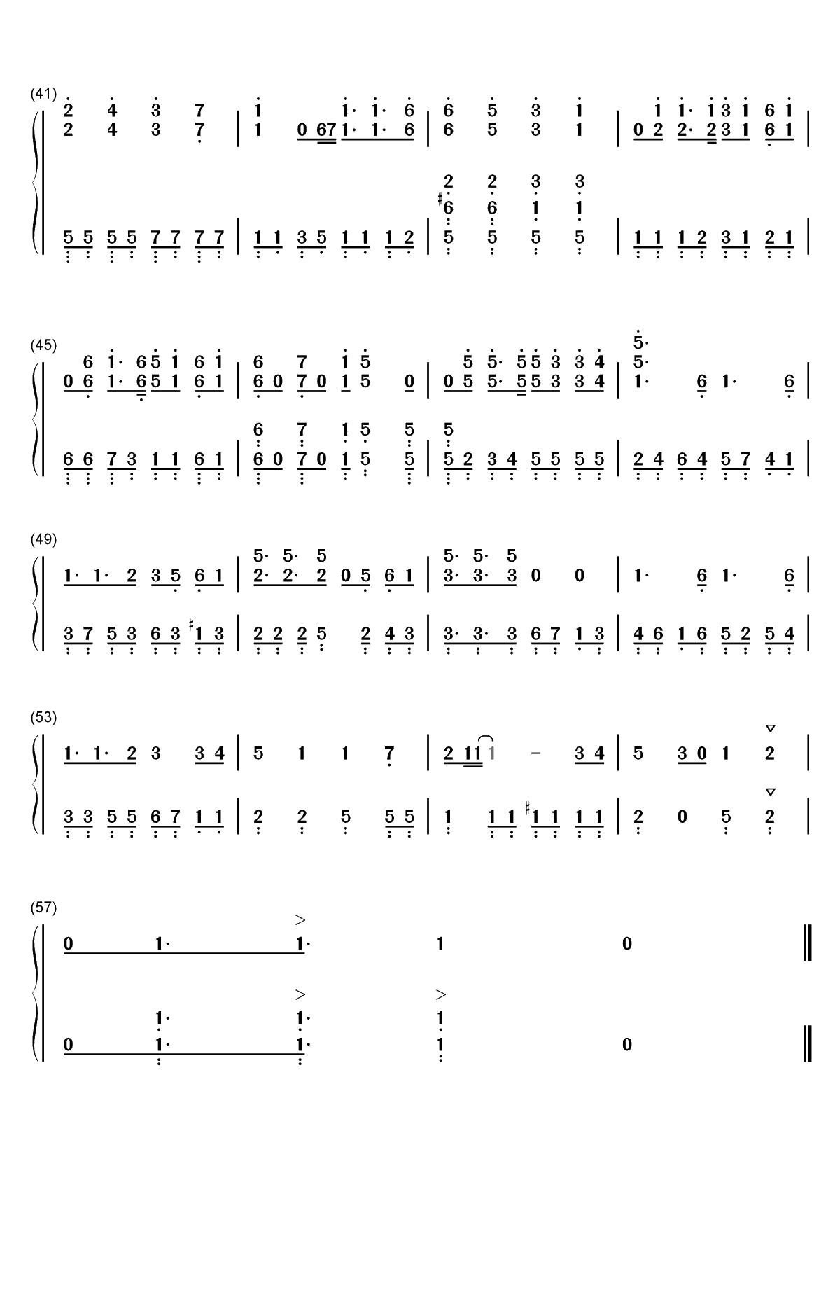 ぼなぺてぃーと♡S-调教咖啡厅OP双手简谱预览3