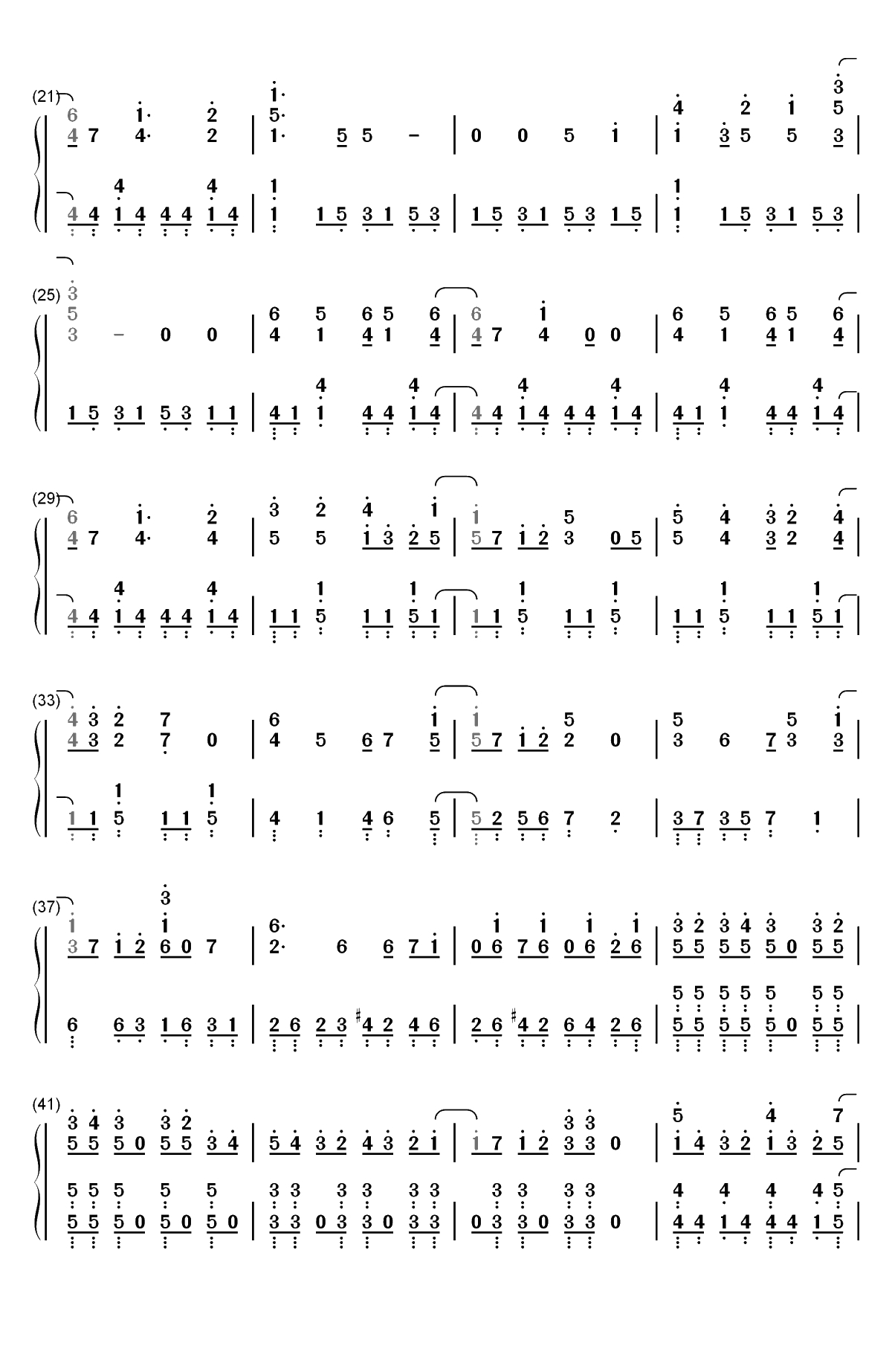 Love with You-寄宿学校的朱丽叶OP双手简谱预览2