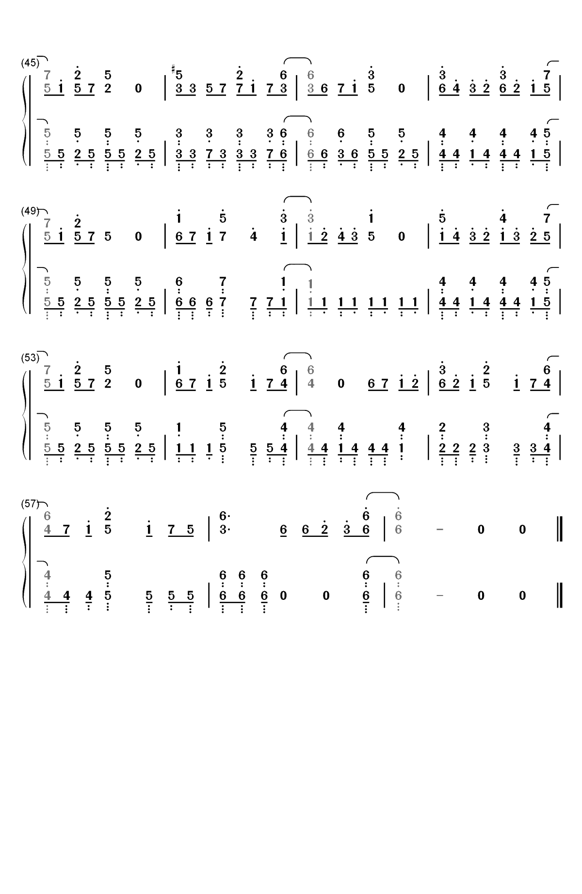 Love with You-寄宿学校的朱丽叶OP双手简谱预览3