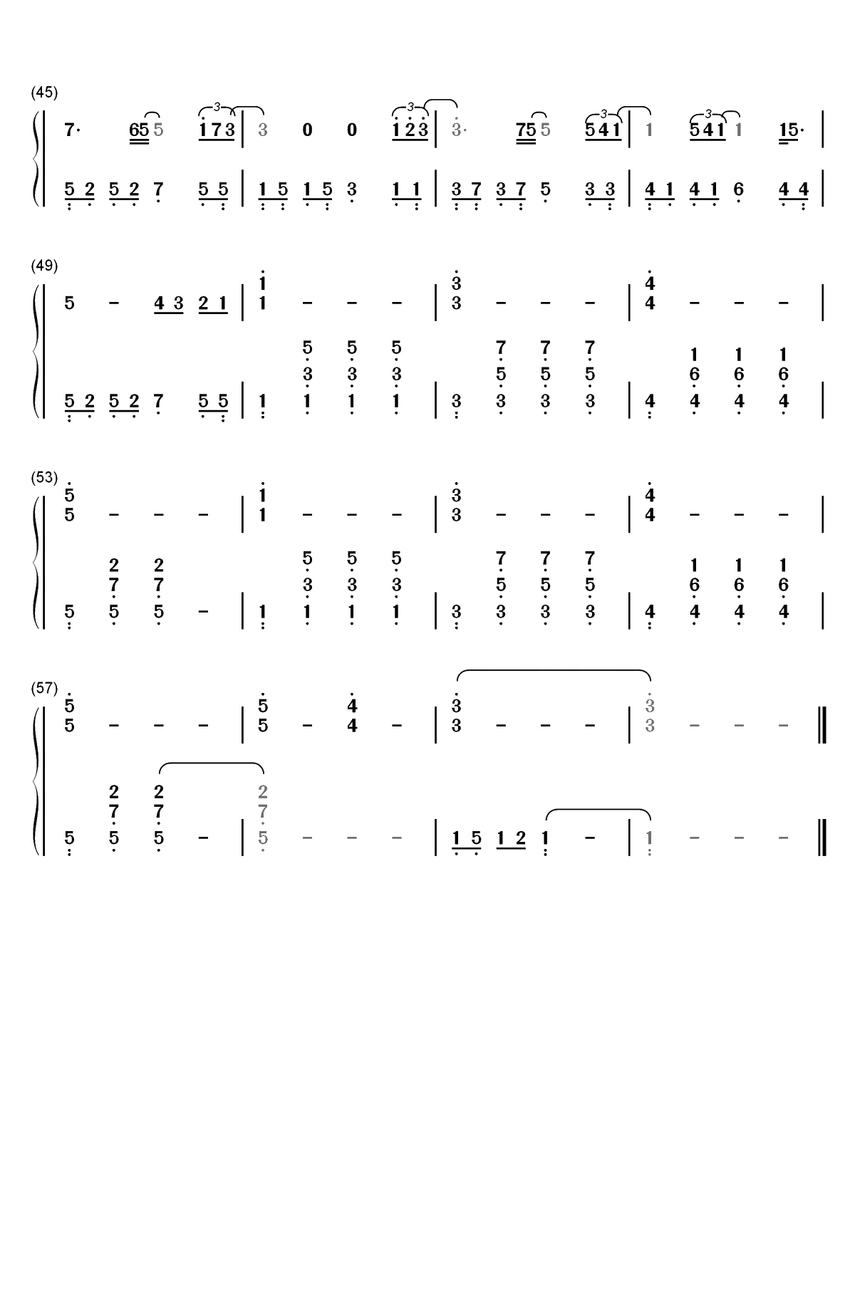 那时候-方艺谚双手简谱预览3