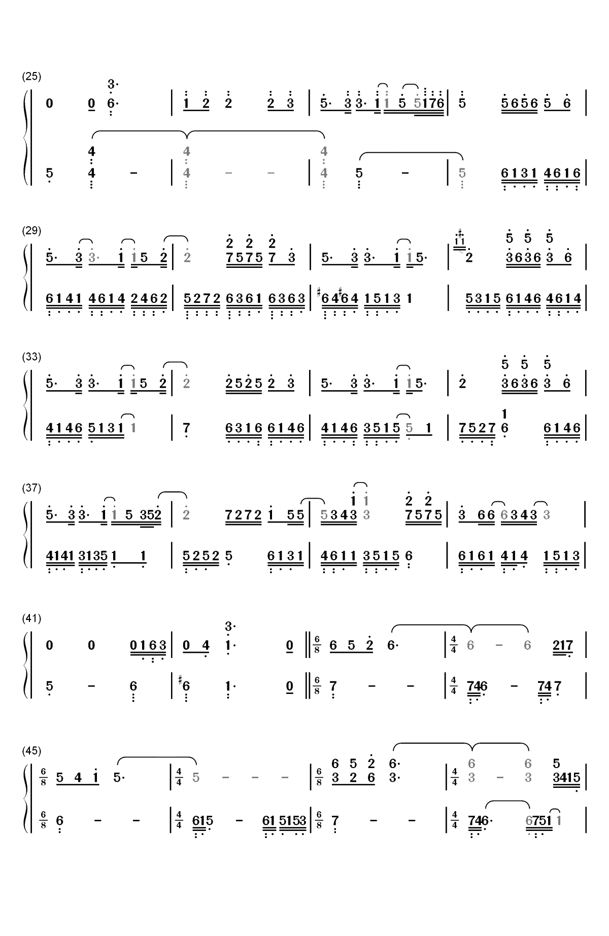 Hope-智代后记美丽的生活OST双手简谱预览2