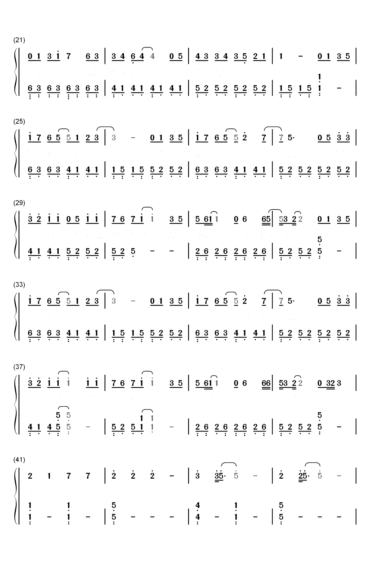 创造回忆-流星花园插曲双手简谱预览2