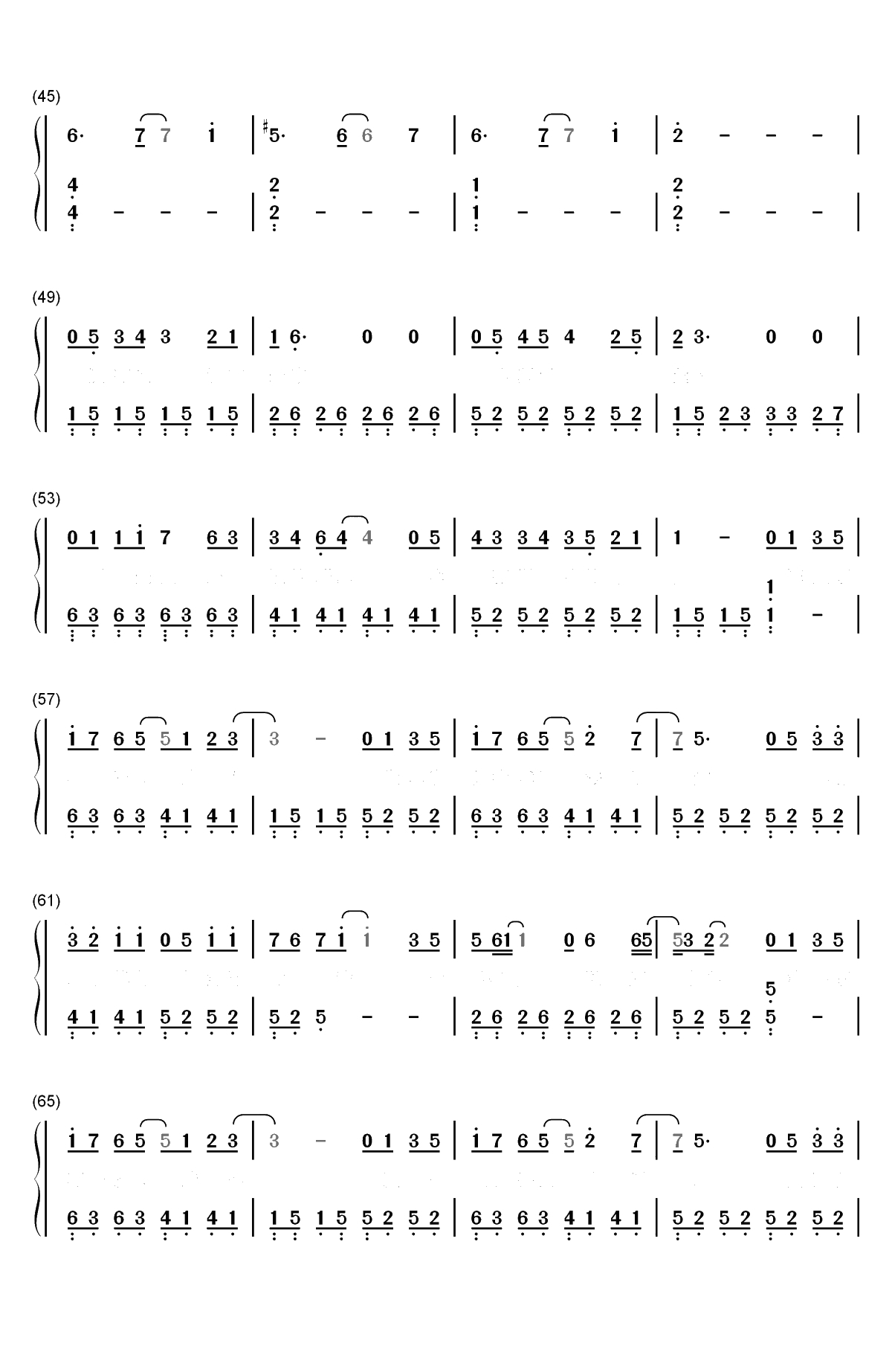 创造回忆-流星花园插曲双手简谱预览3