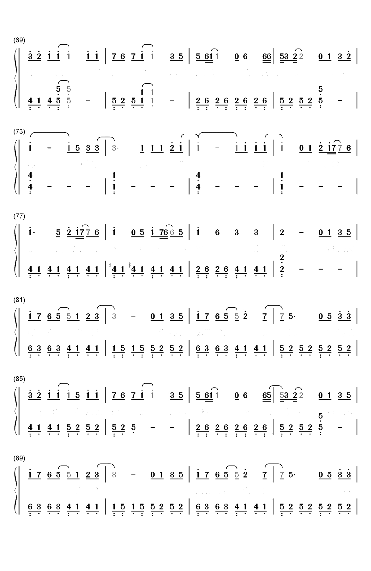 创造回忆-流星花园插曲双手简谱预览4